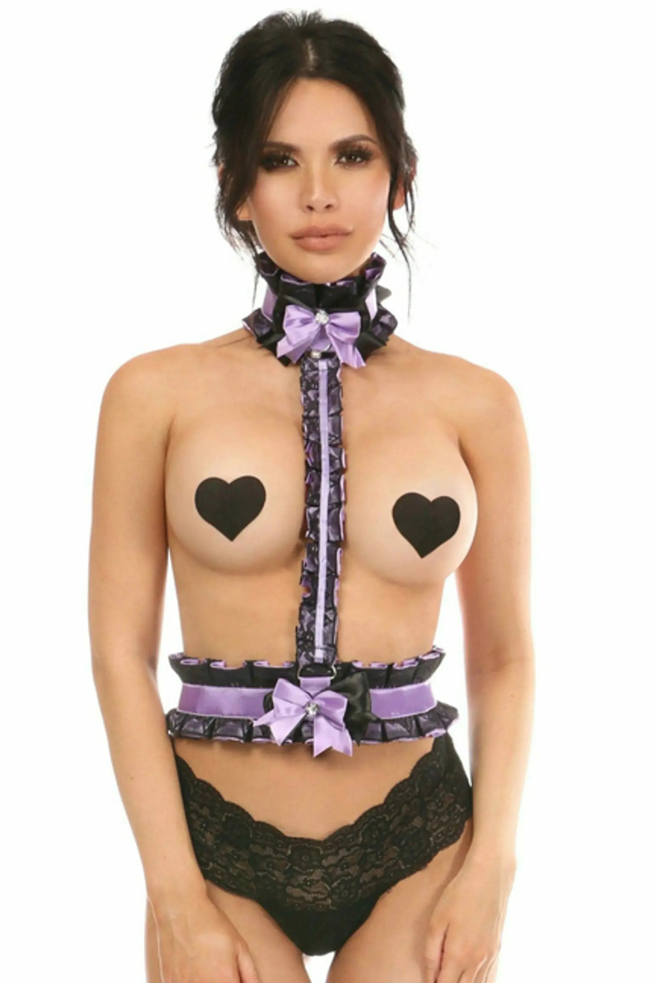 Kitten Lace Single Strap Body Harness Daisy Corsets