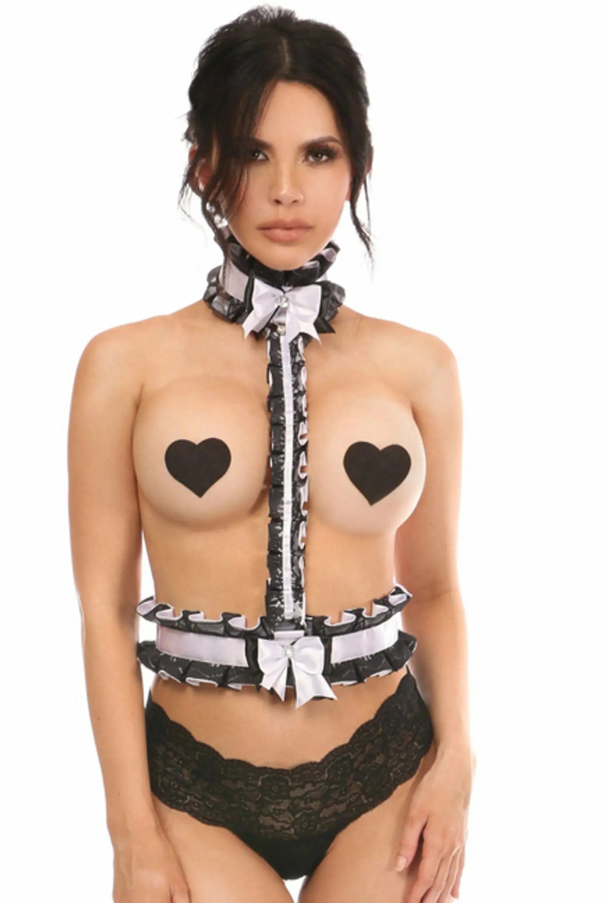 Kitten Lace Single Strap Body Harness Daisy Corsets