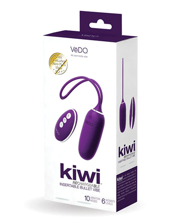 Kiwi Rechargeable Bullet Vibrator – Deep Purple Vedo