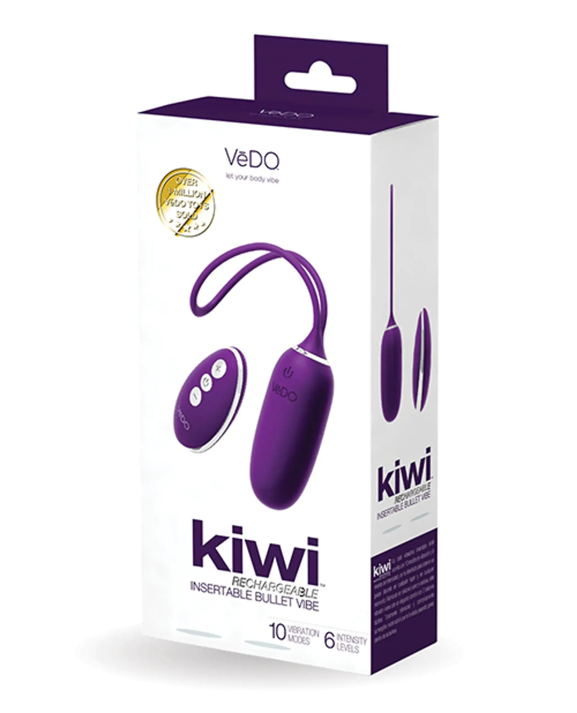 Kiwi Rechargeable Bullet Vibrator – Deep Purple Vedo