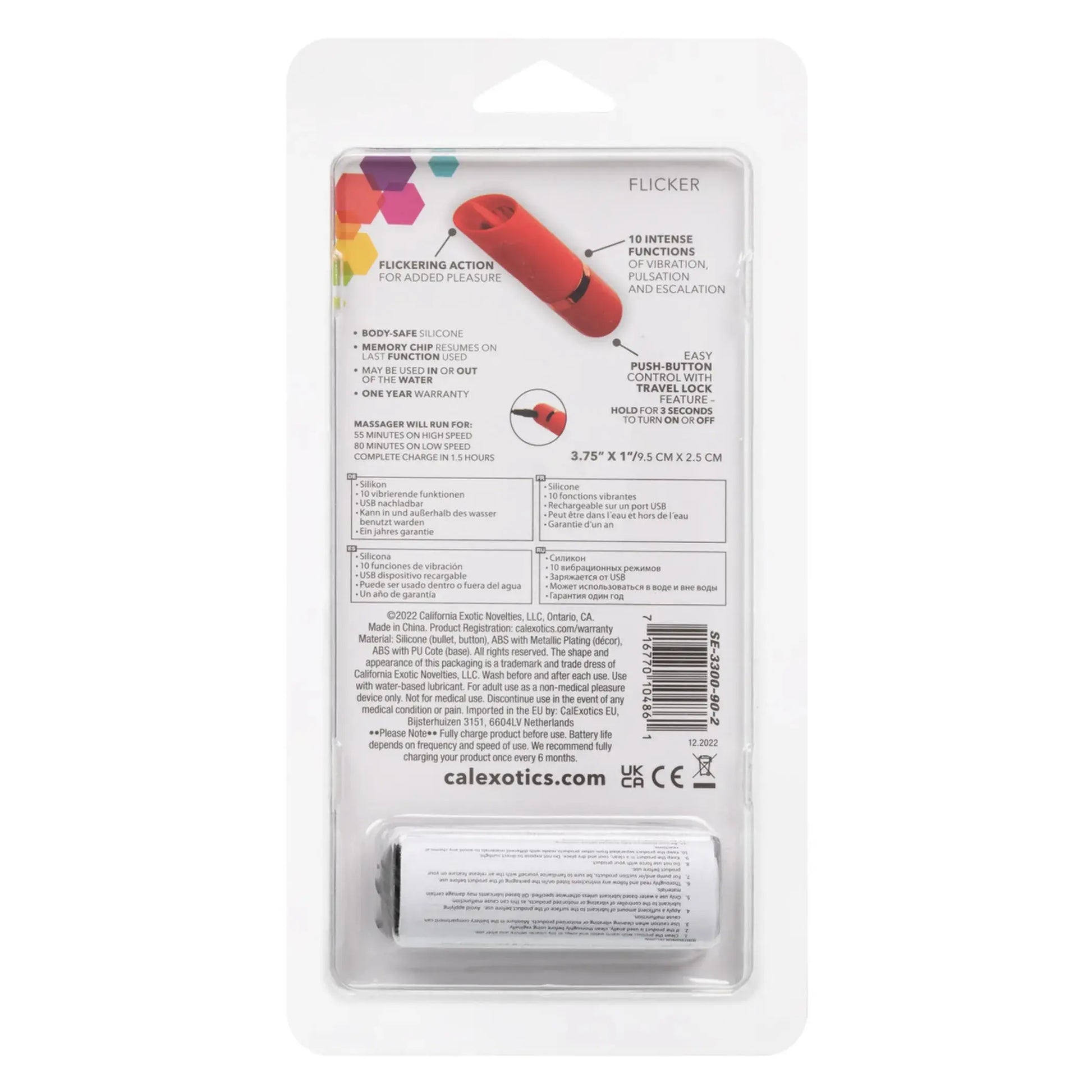 Kyst Flicker Red Mini Vibrator California Exotic Novelties