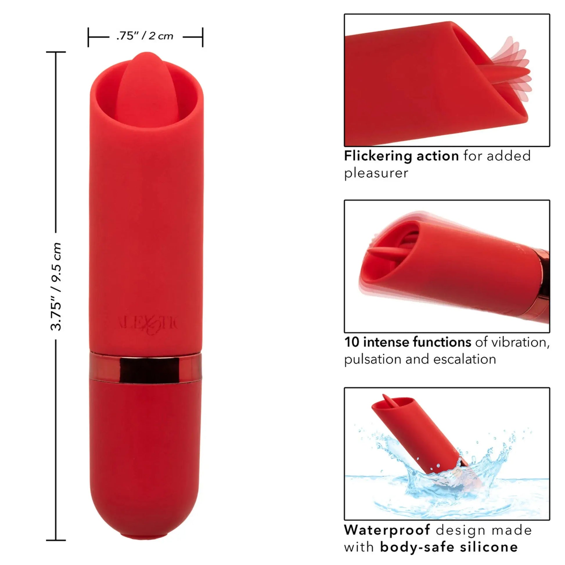 Kyst Flicker Red Mini Vibrator California Exotic Novelties