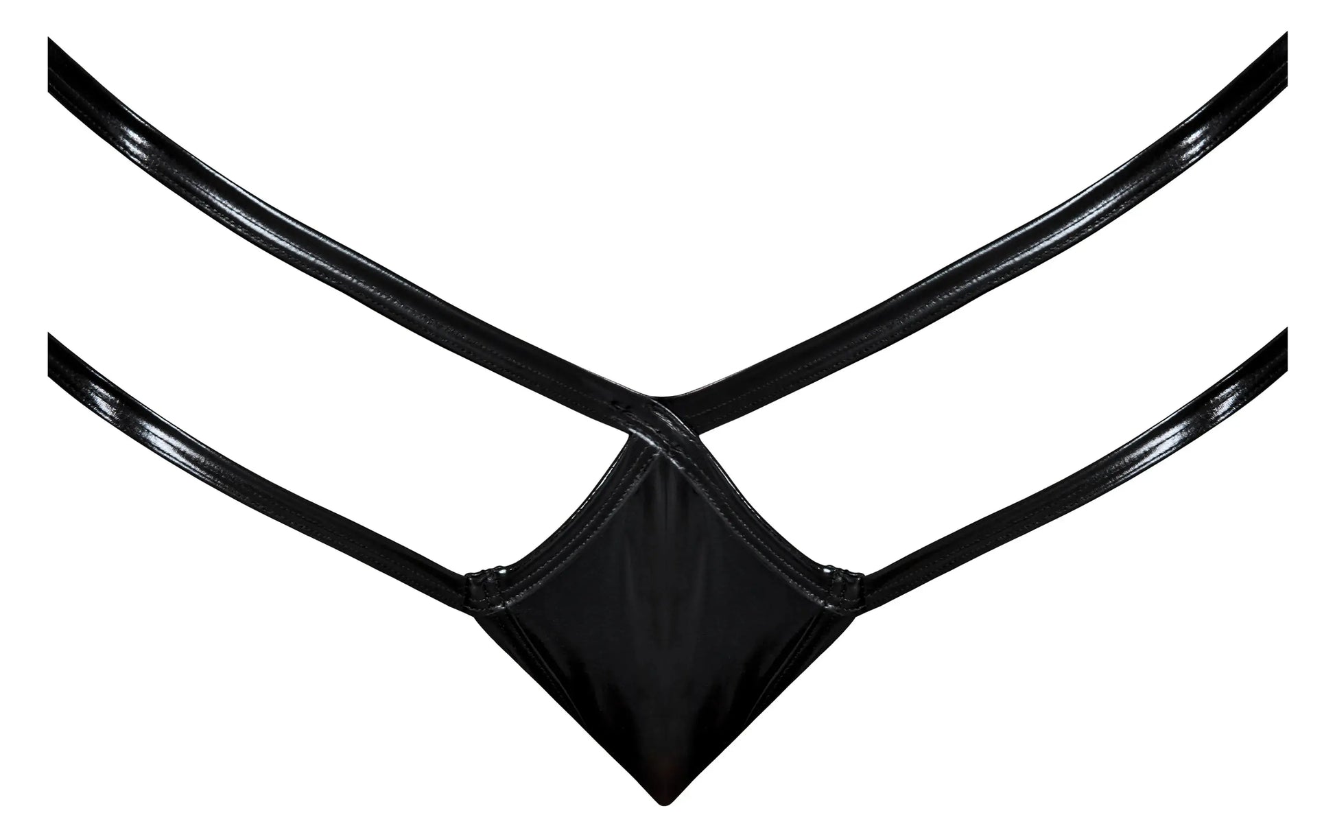 LIQUID ONYX CROTCHLESS PANTY BLACK L/XL Magic Silk Lingerie