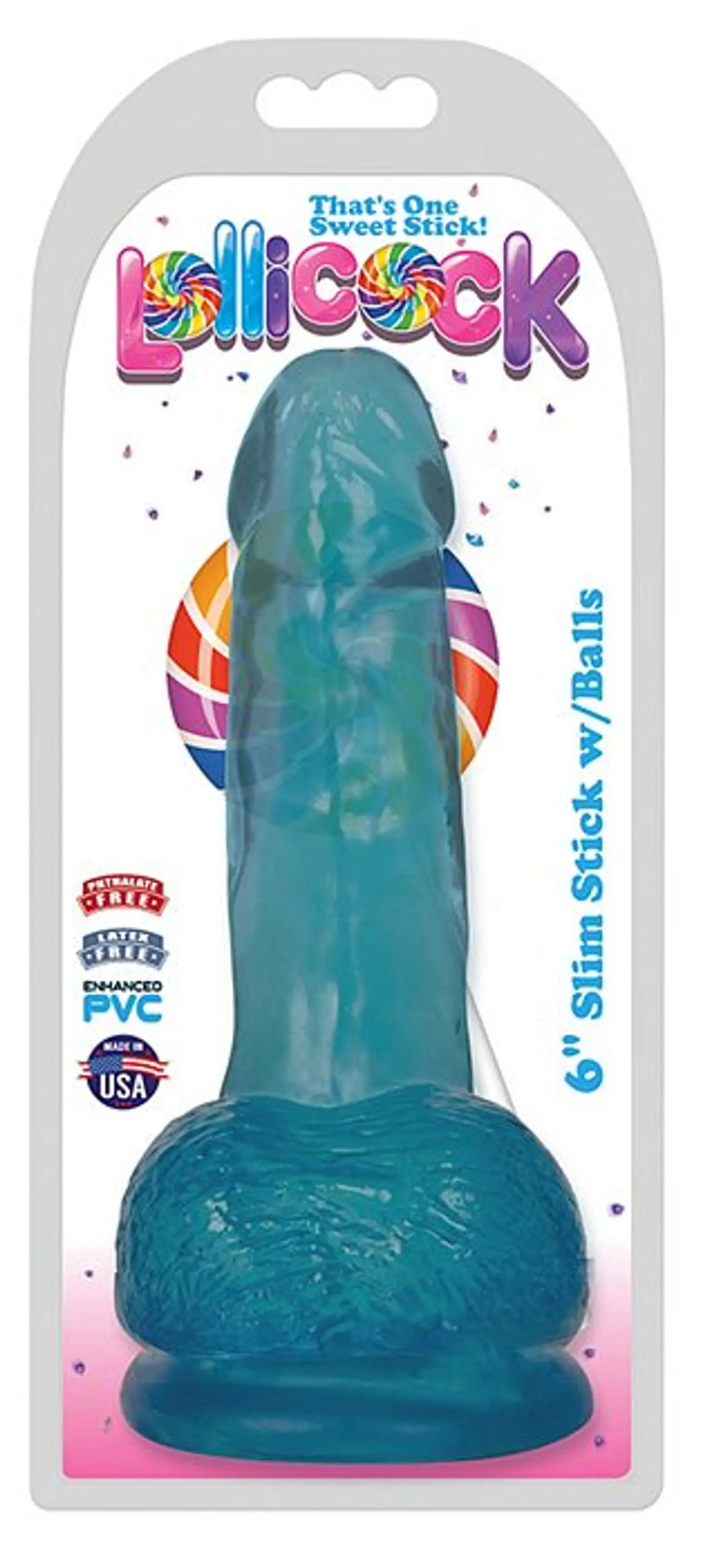 LOLLICOCK 6 SLIM STICK W/BALLS BERRY ICE " CURVE NOVELTIES