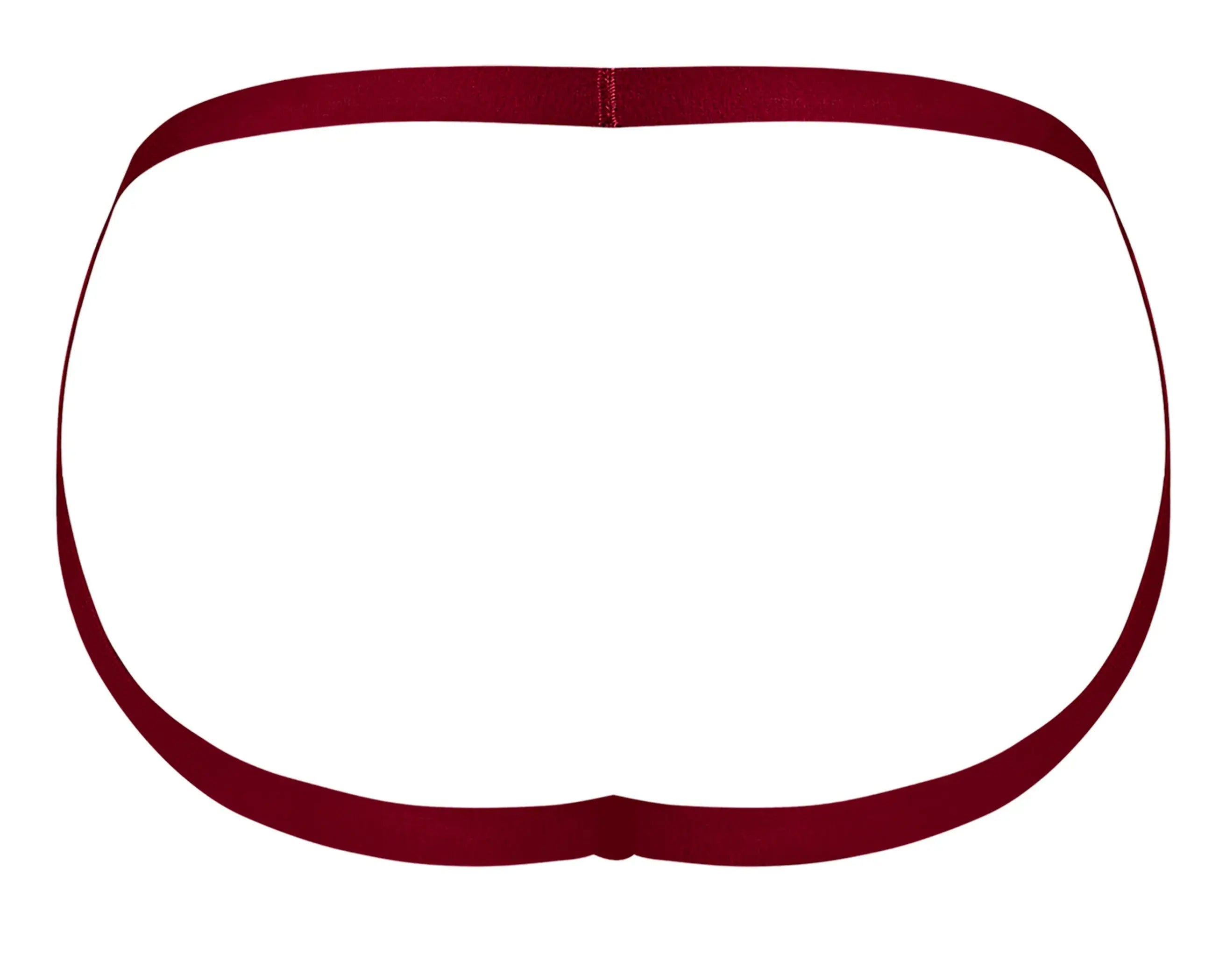 LUCIFER STRAPPY JOCK BURGUNDY Male Power Lingerie