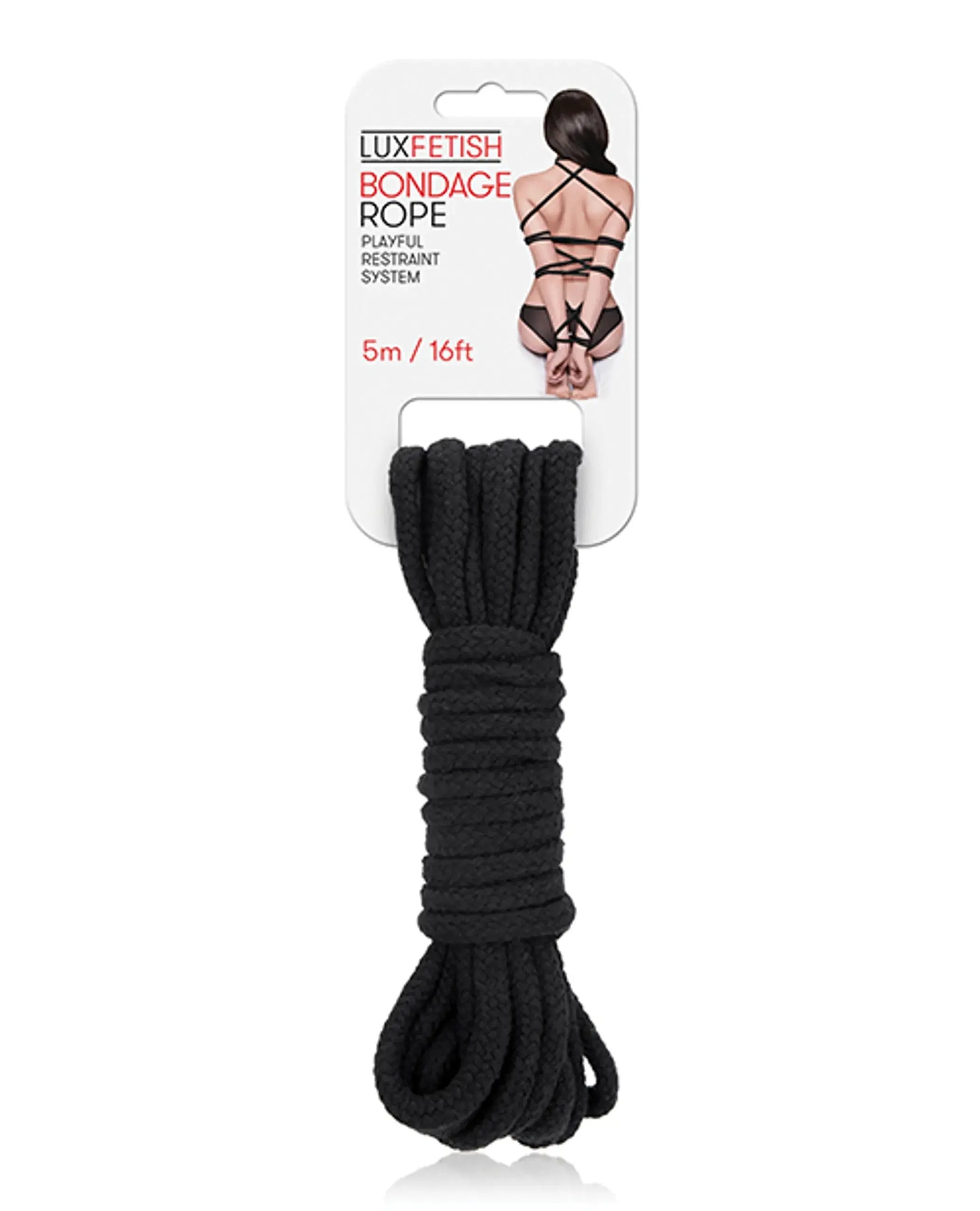 LUX FETISH BONDAGE ROPE 5M BLACK Electric / Hustler Lingerie