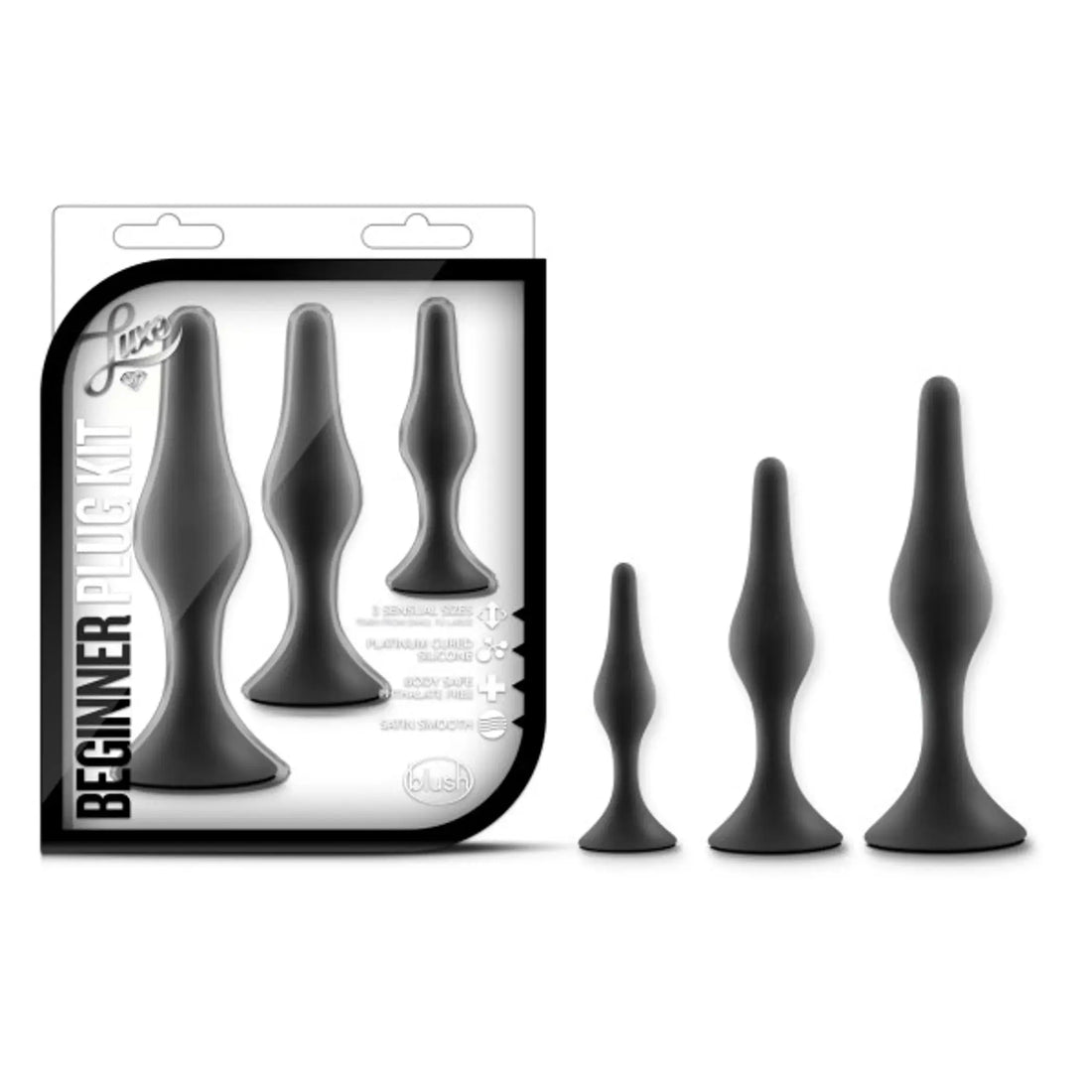 LUXE BEGINNER PLUG KIT BLACK Blush Novelties
