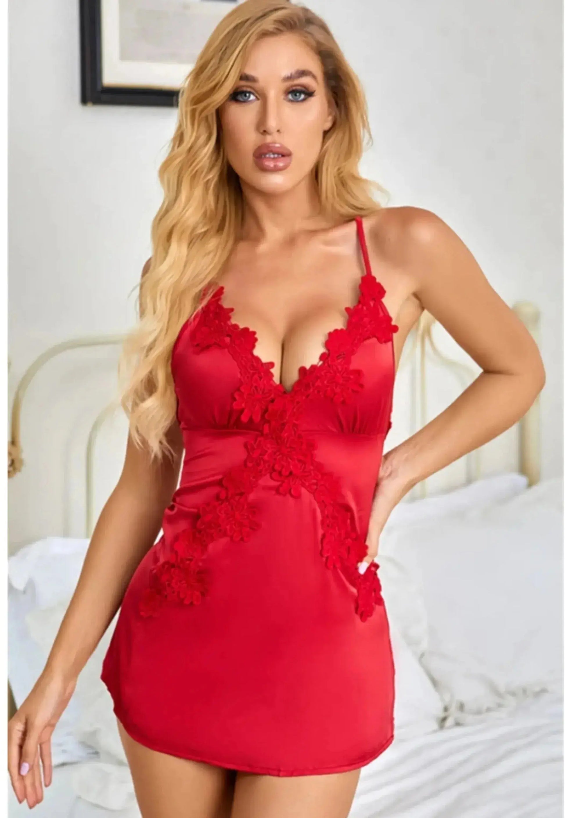 La Belle Fantastique Embroidered Night Dress With G-Strings La Belle Fantastique