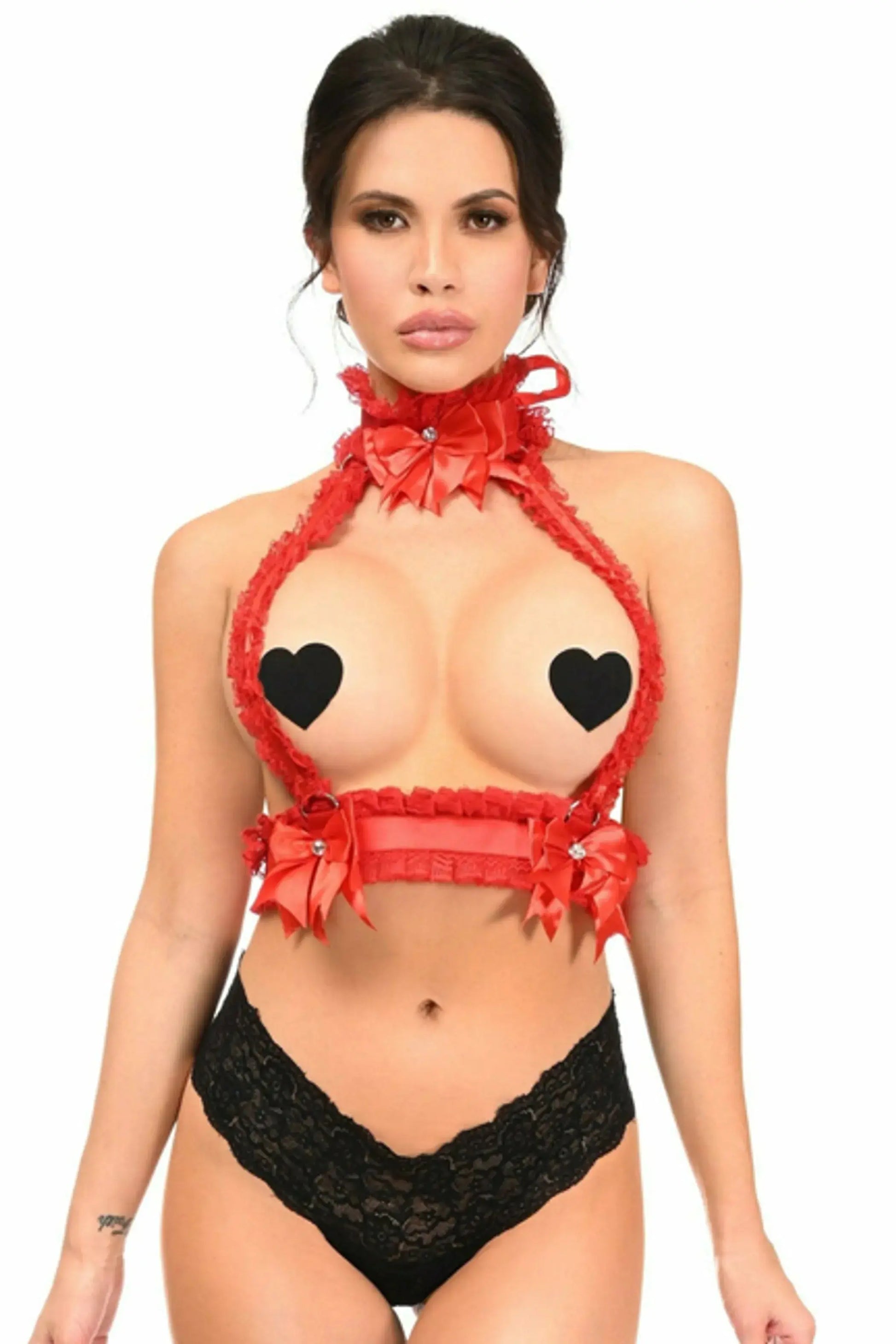 Lace Double Strap Body Harness Daisy Corsets