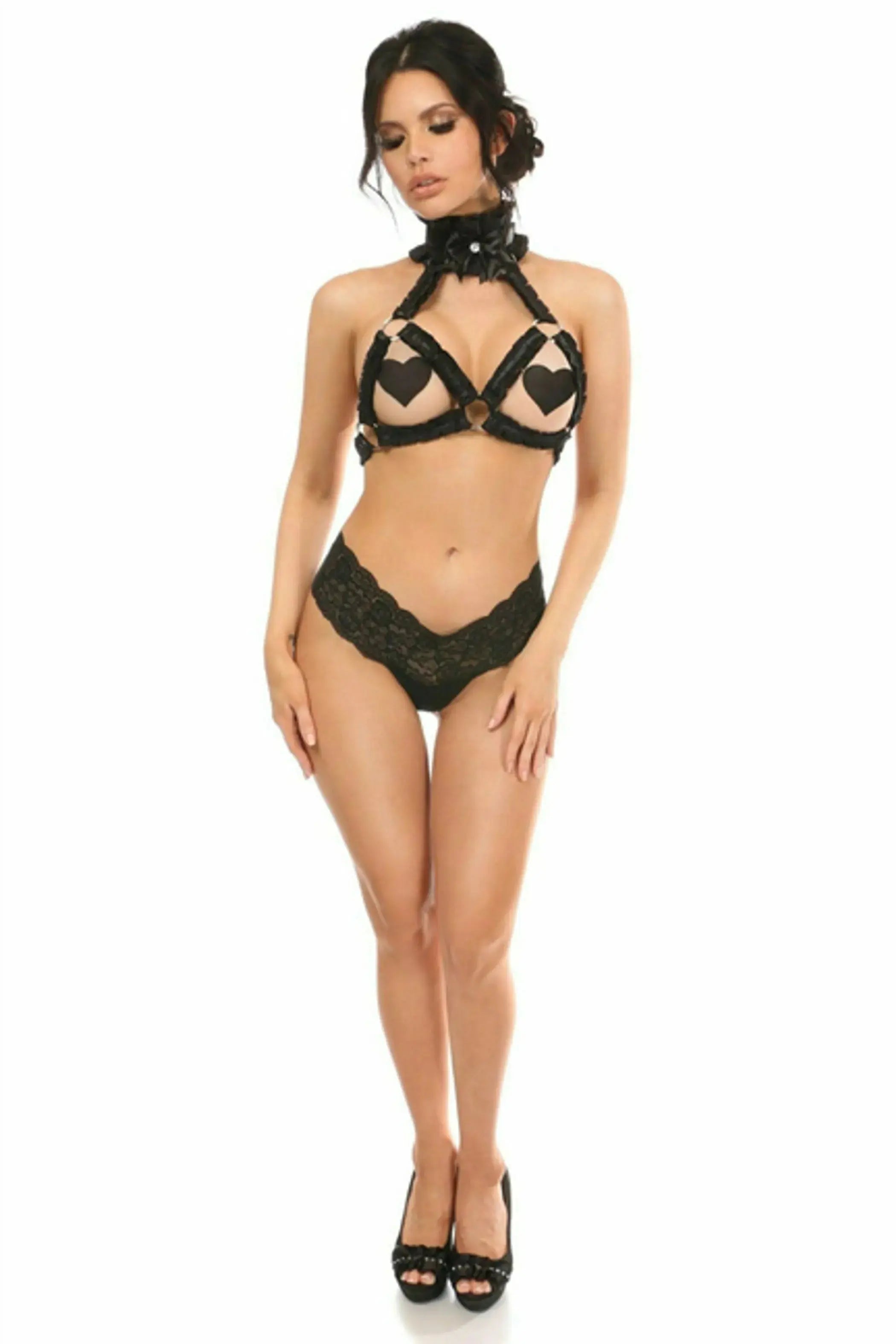 Lace Triangle Top Harness Daisy Corsets