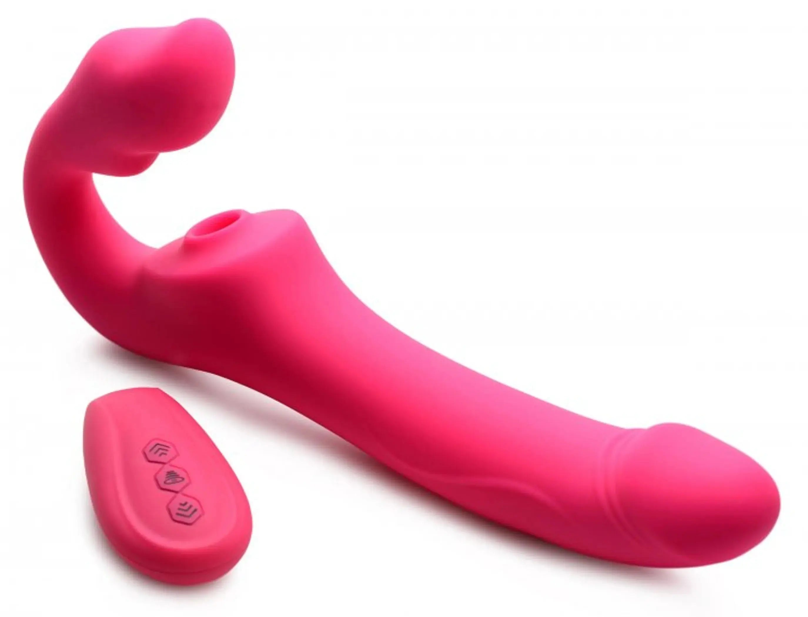 Licking Vibrating Strapless Strap-On with Remote XR Brands