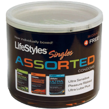 LIFESTYLES ASSORTED SINGLES 40 PC JAR Paradise Products