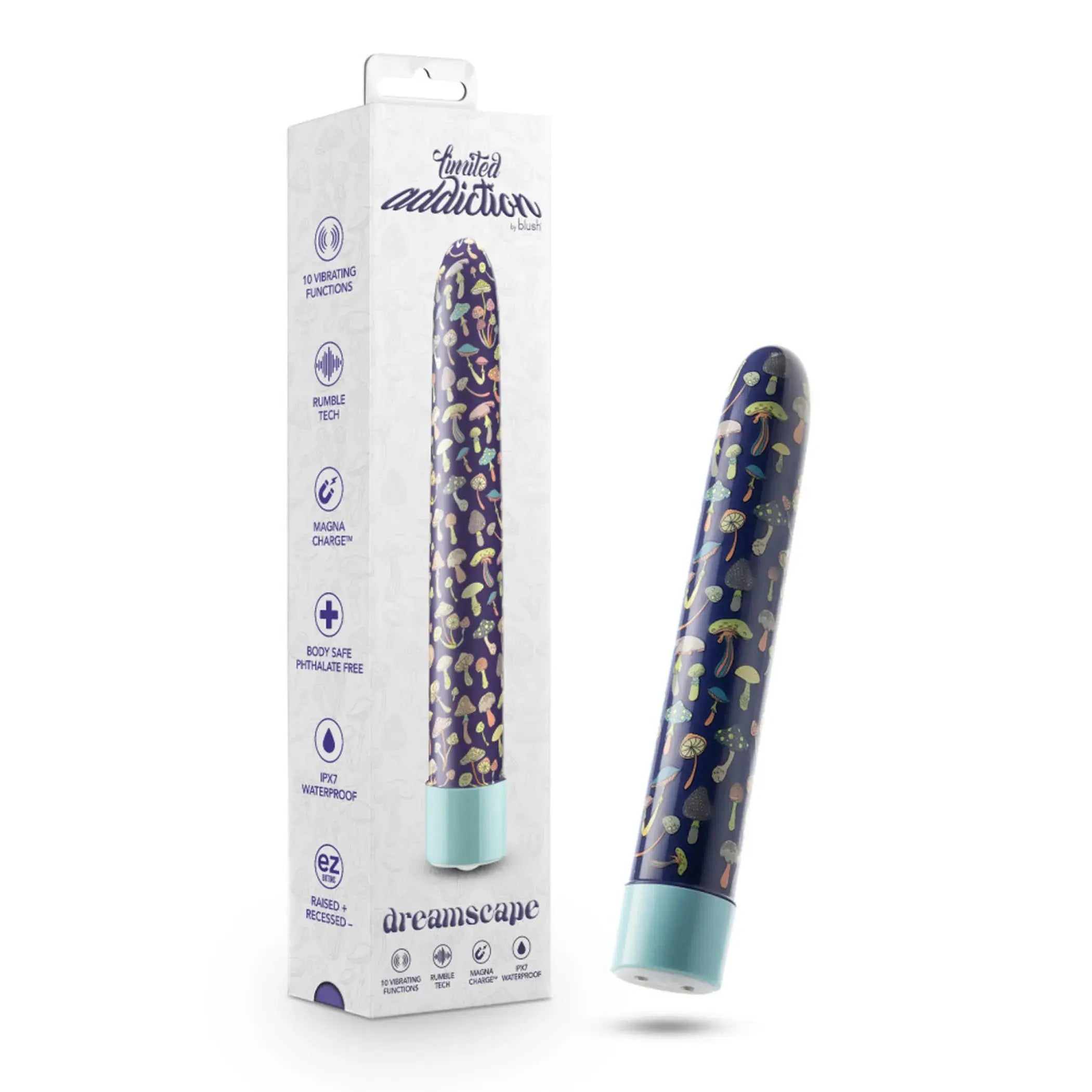 Limited Addiction Dreamscape 7-Inch Rechargeable Vibrator Blue Blush Novelties