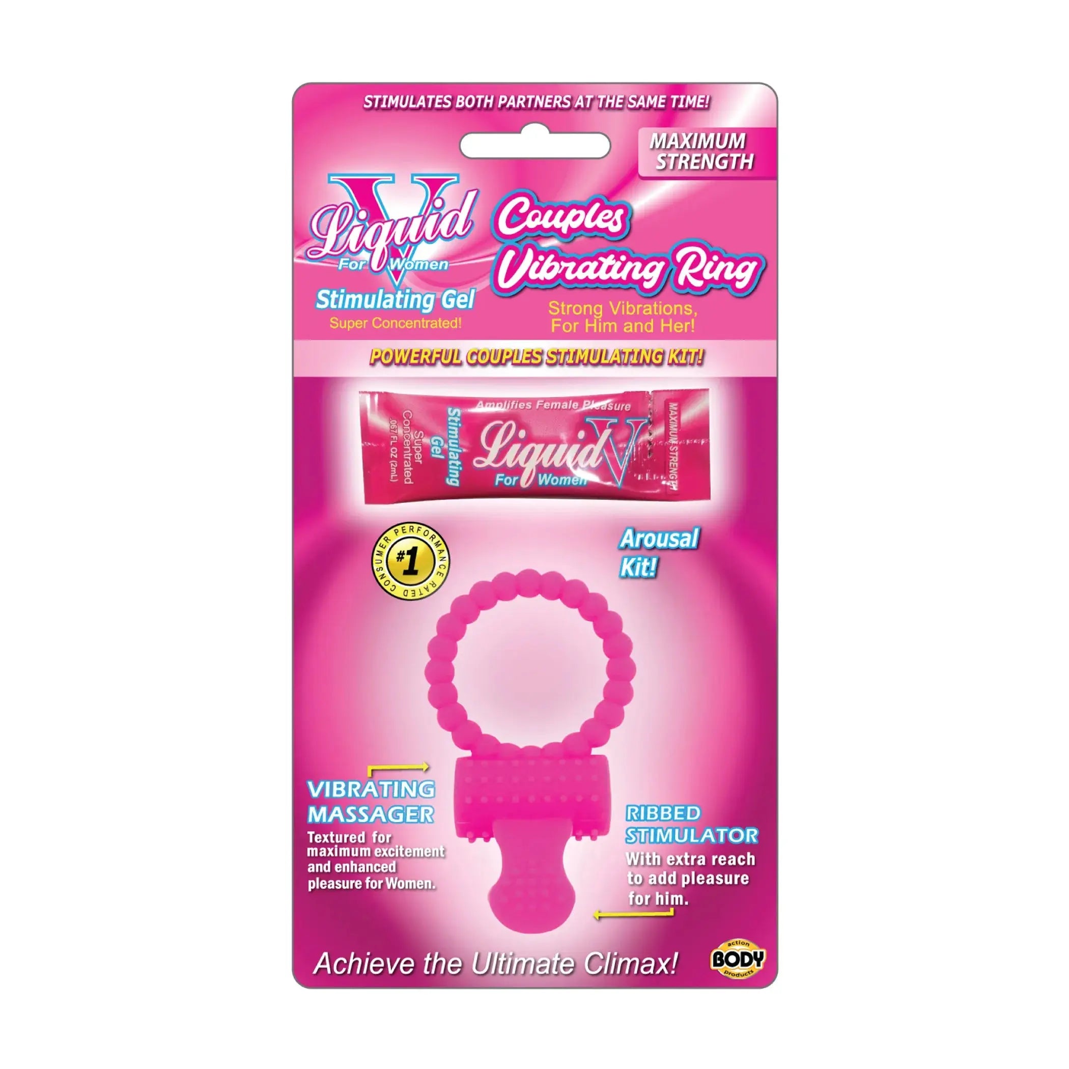 Liquid V Couples Vibrating Ring Kit Body Action Products