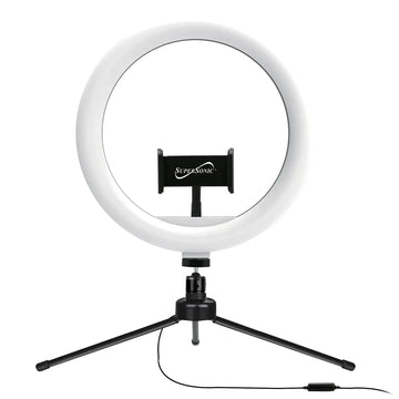 Live Stream 10" LED Table Top Selfie Ring Light Supersonic