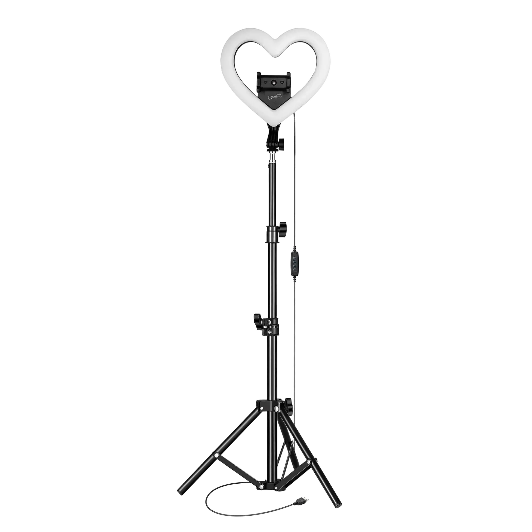 PRO Live Stream 10" Heart Shaped Selfie Ring Light (SC-2310SRH) Supersonic