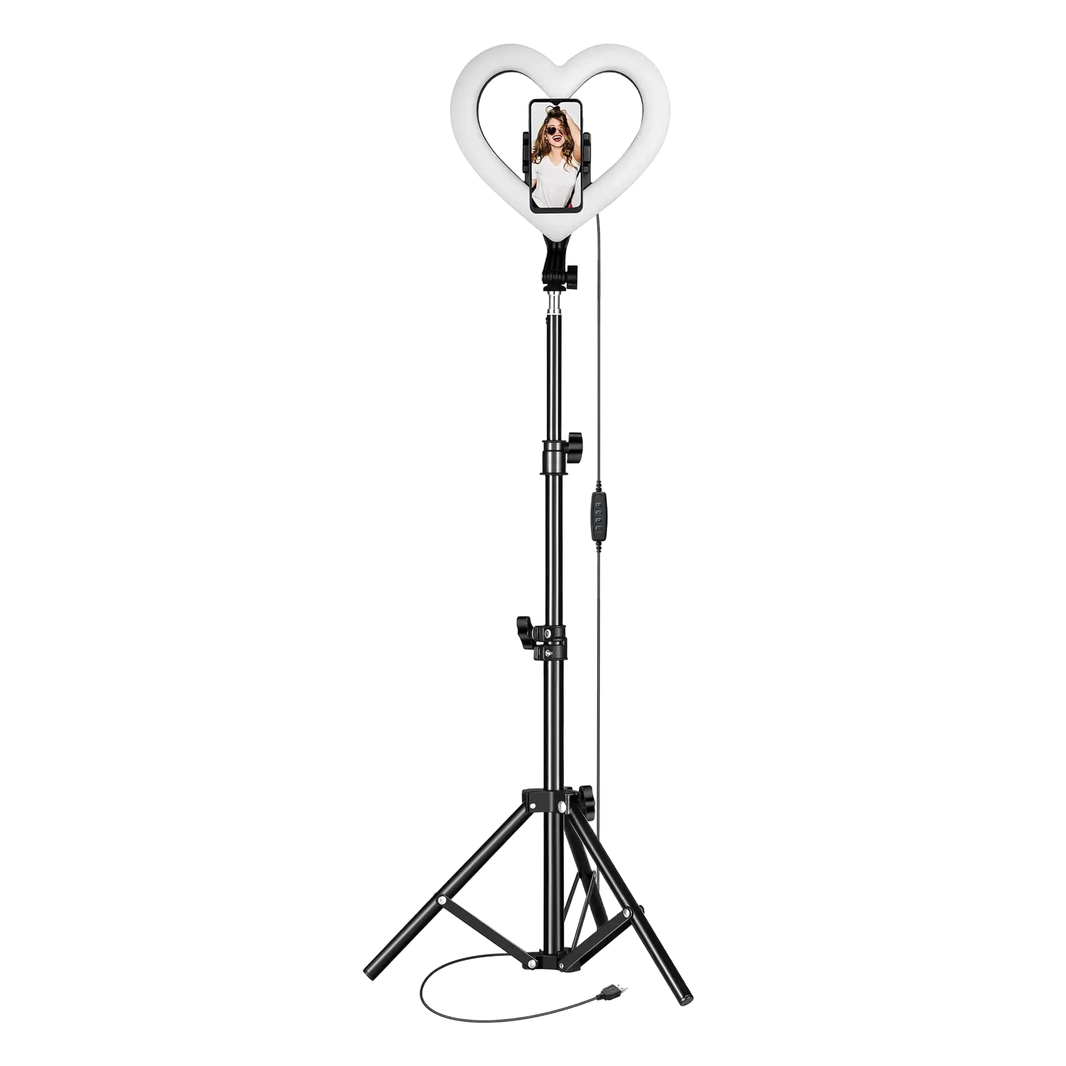 PRO Live Stream 10" Heart Shaped Selfie Ring Light (SC-2310SRH) Supersonic