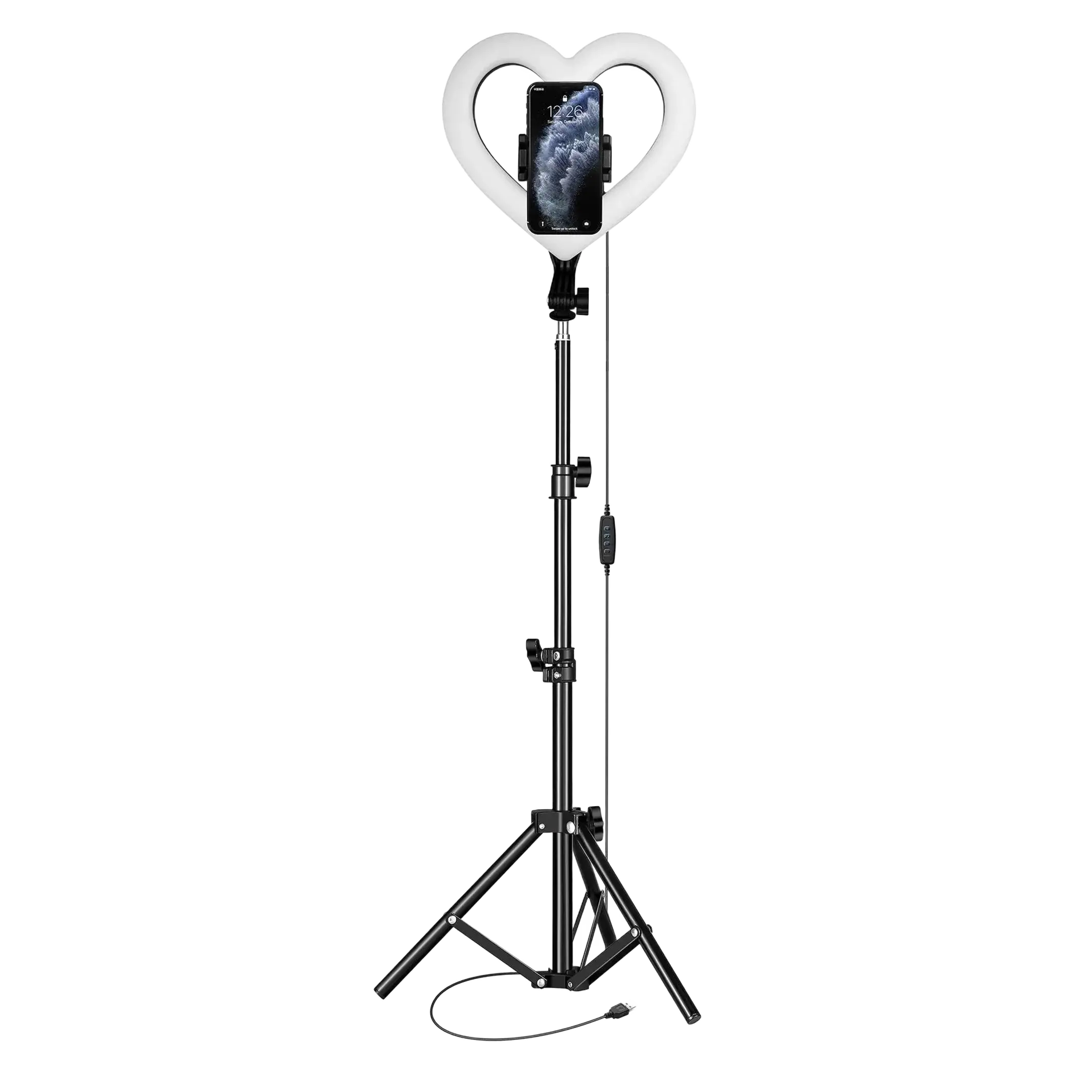 PRO Live Stream 10" Heart Shaped Selfie Ring Light (SC-2310SRH) Supersonic
