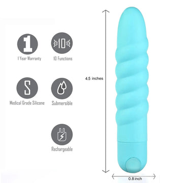 Lola Rechargeable Twisty Bullet Teal Maia Toys