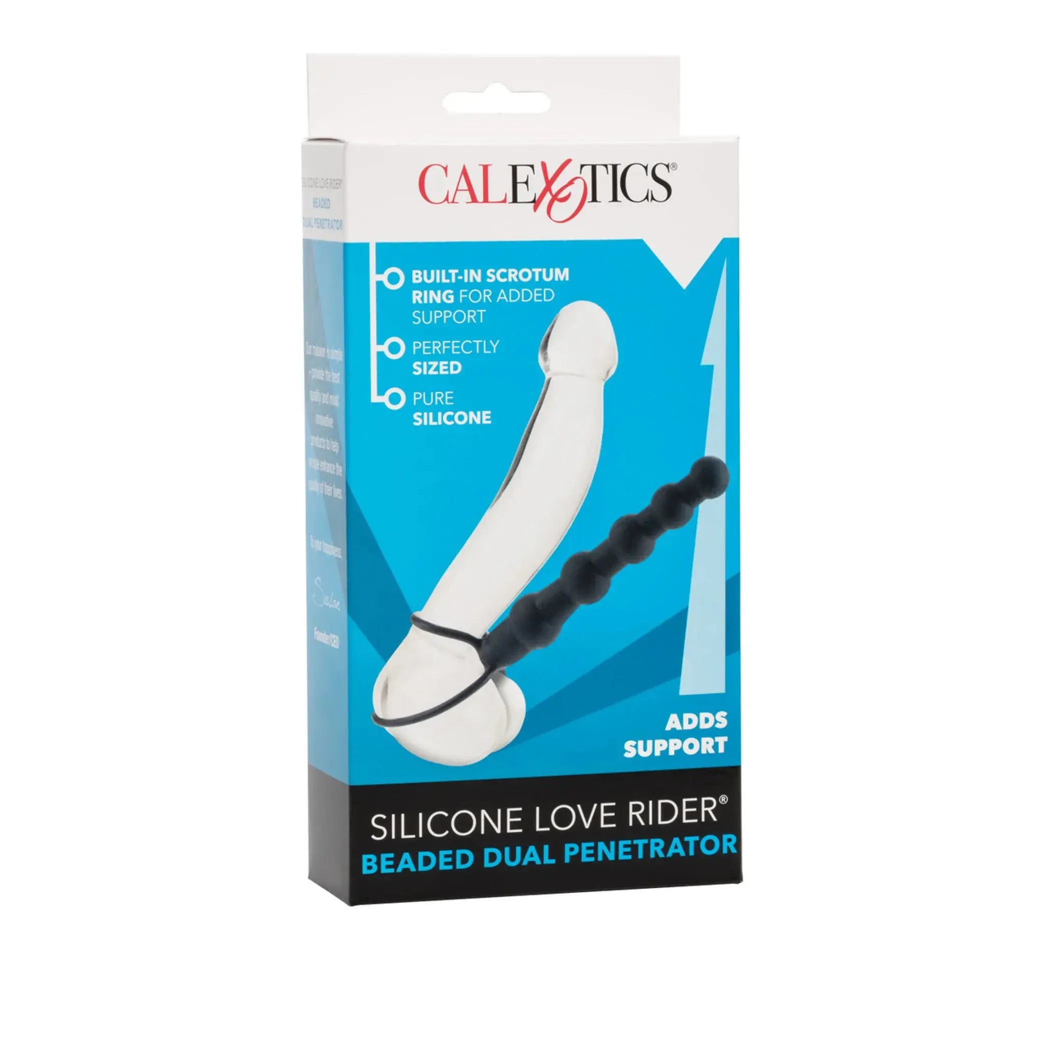 Love Rider Beaded Dual Penetrator Black California Exotic Novelties