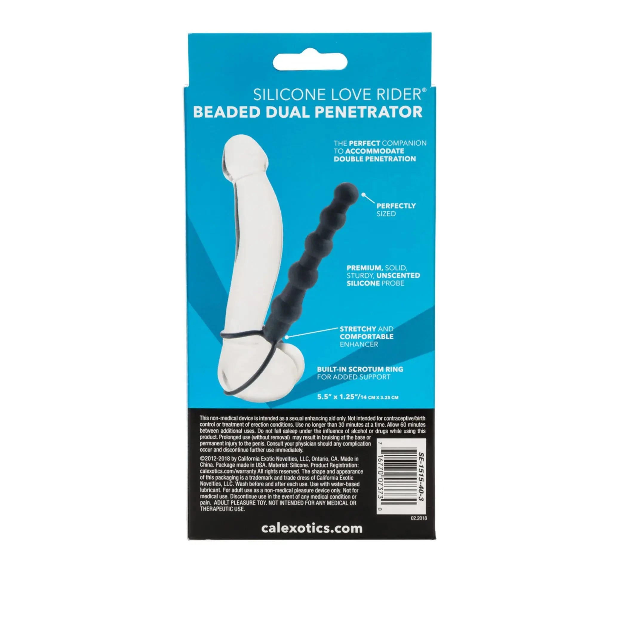 Love Rider Beaded Dual Penetrator Black California Exotic Novelties