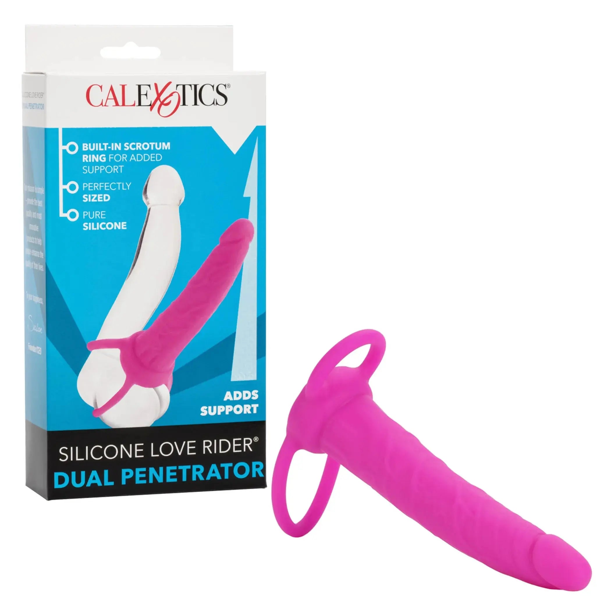 Love Rider Dual Penetrator Silicone Pink California Exotic Novelties
