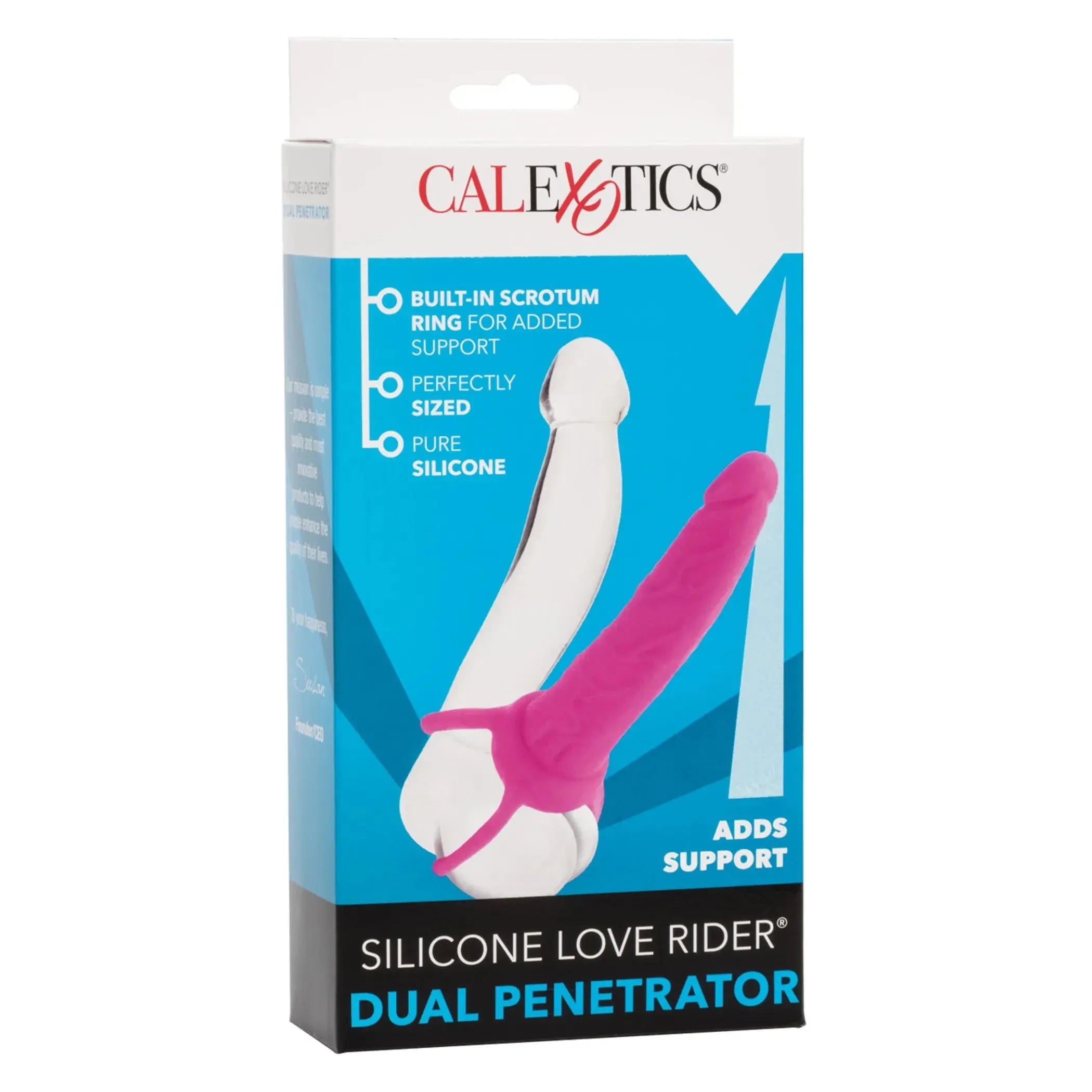Love Rider Dual Penetrator Silicone Pink California Exotic Novelties
