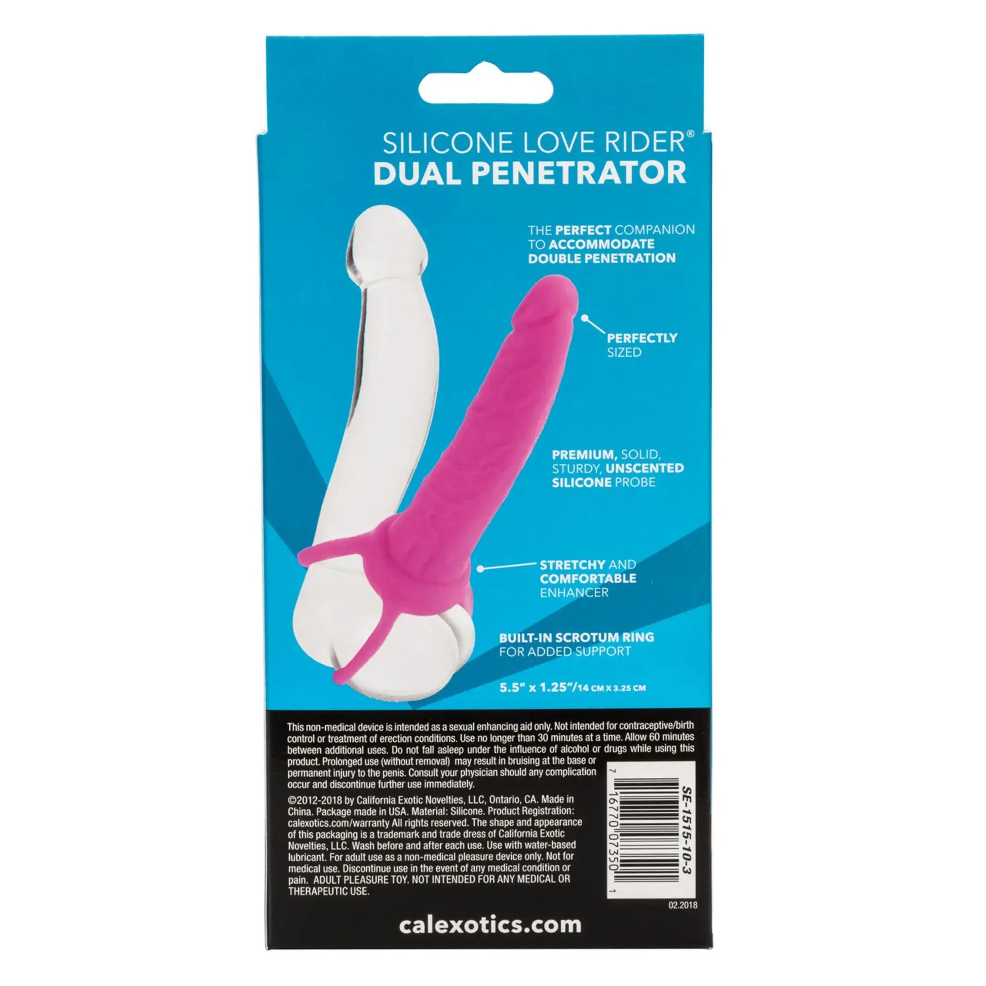 Love Rider Dual Penetrator Silicone Pink California Exotic Novelties