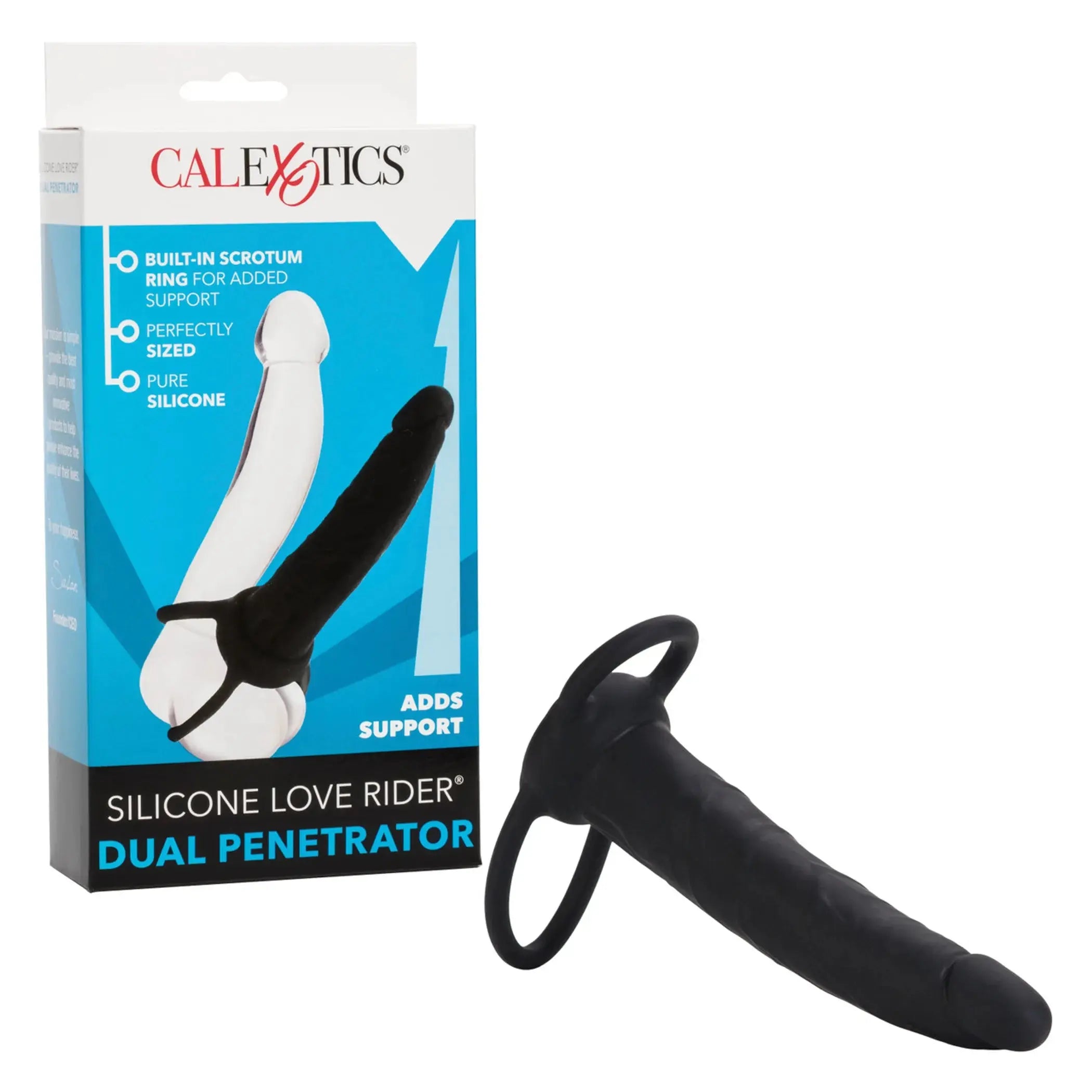 Love Riders Dual Penetrator Black Silicone California Exotic Novelties
