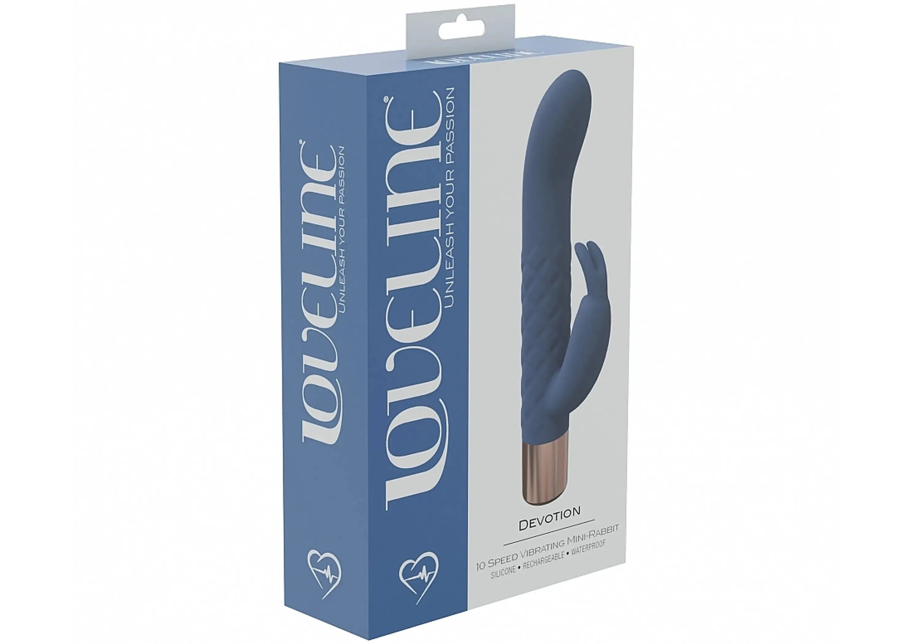 Loveline Devotion Mini-Rabbit Vibrator Blue SHOTS AMERICA