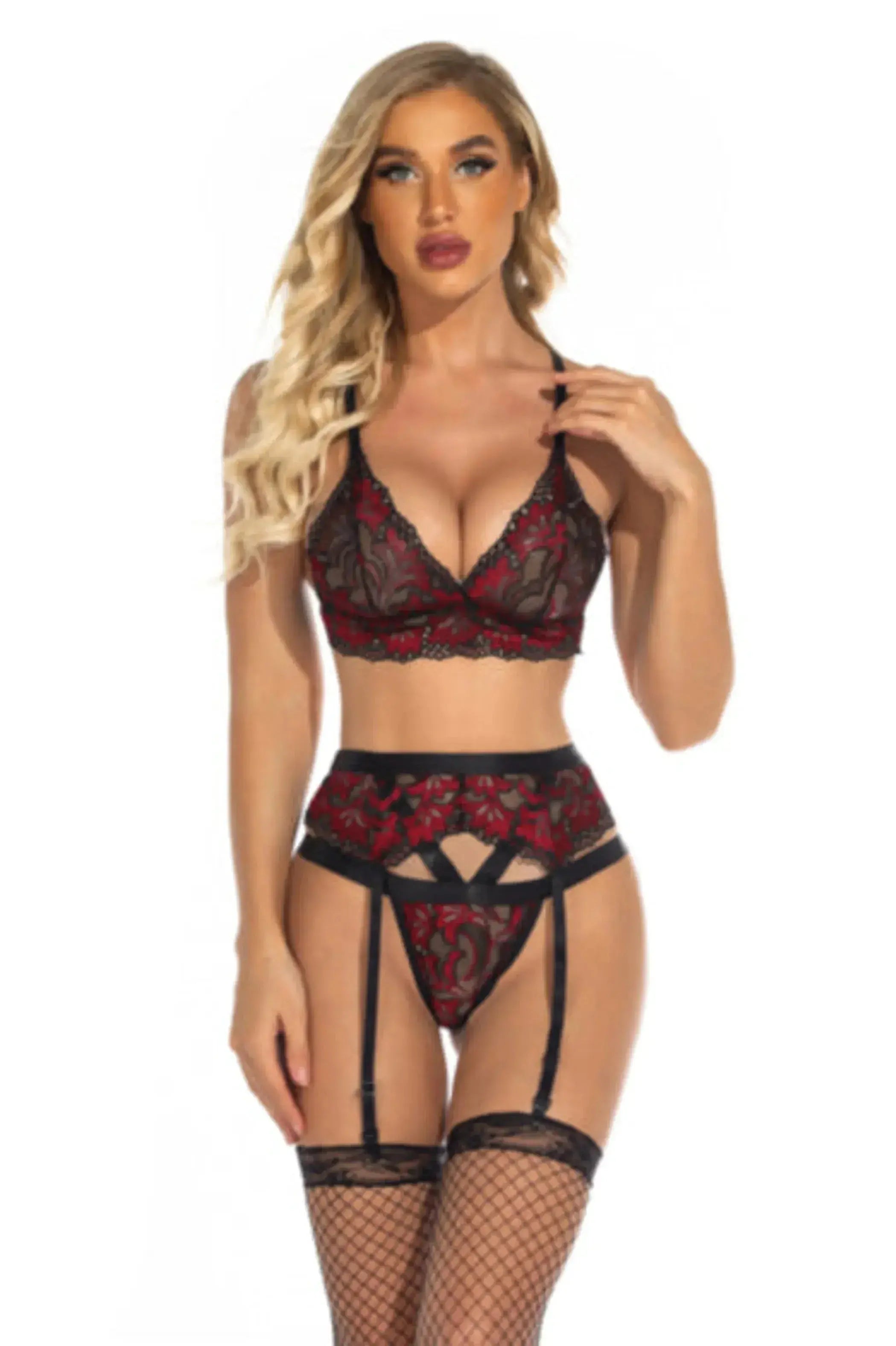 Lovely Lace Lingerie 3-Piece Set La Belle Fantastique