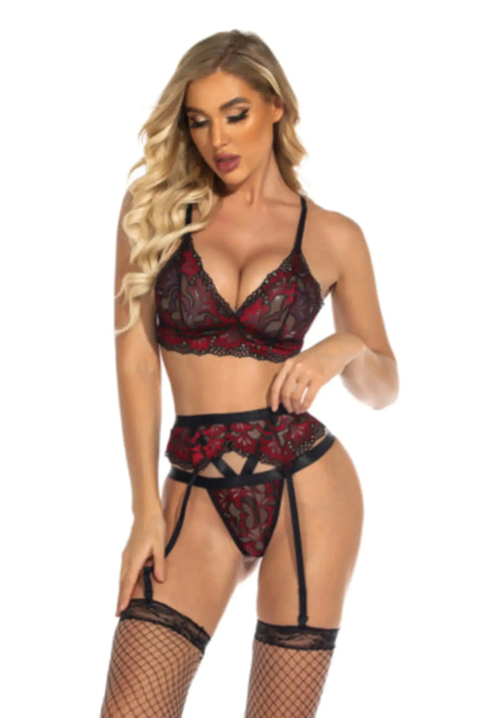 Lovely Lace Lingerie 3-Piece Set La Belle Fantastique