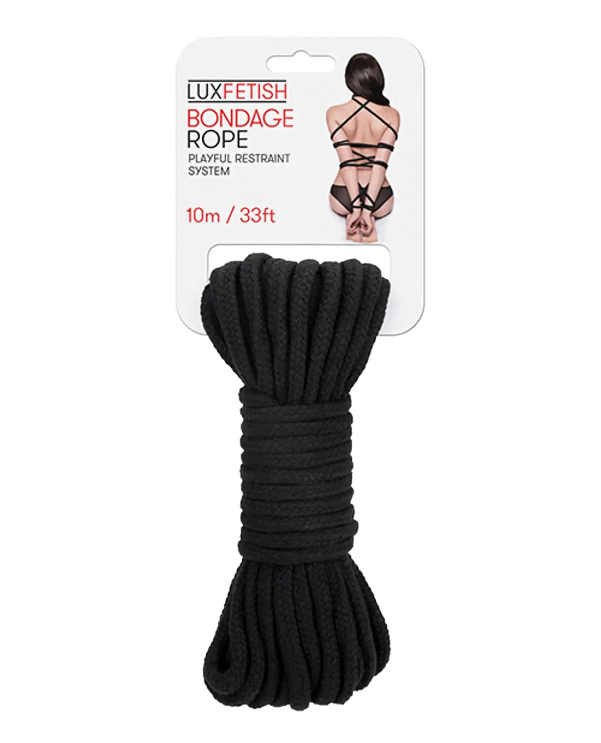 LUX FETISH BONDAGE ROPE 10M BLACK Electric / Hustler Lingerie
