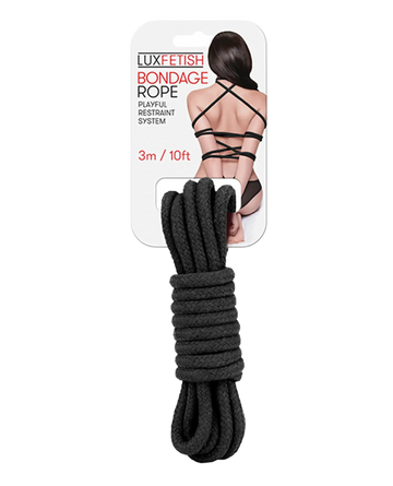 LUX FETISH BONDAGE ROPE 3M BLACK Electric / Hustler Lingerie