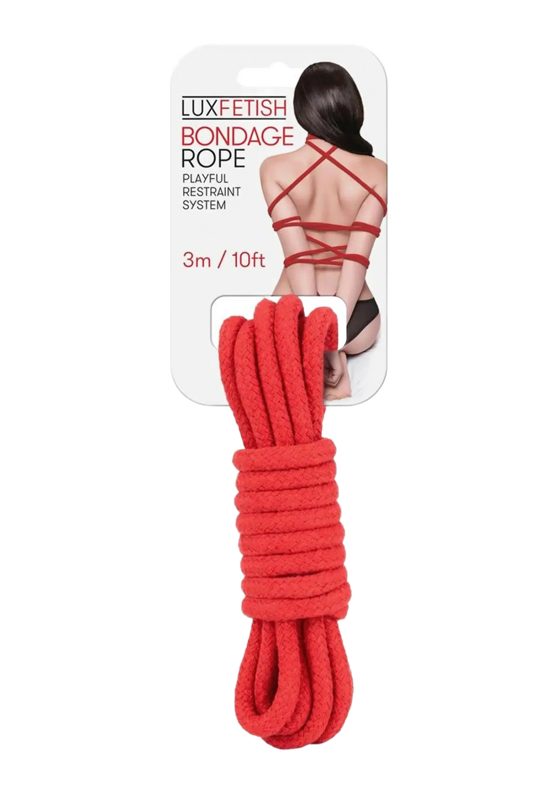 LUX FETISH BONDAGE ROPE 3M RED Electric / Hustler Lingerie