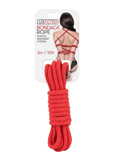 LUX FETISH BONDAGE ROPE 3M RED Electric / Hustler Lingerie