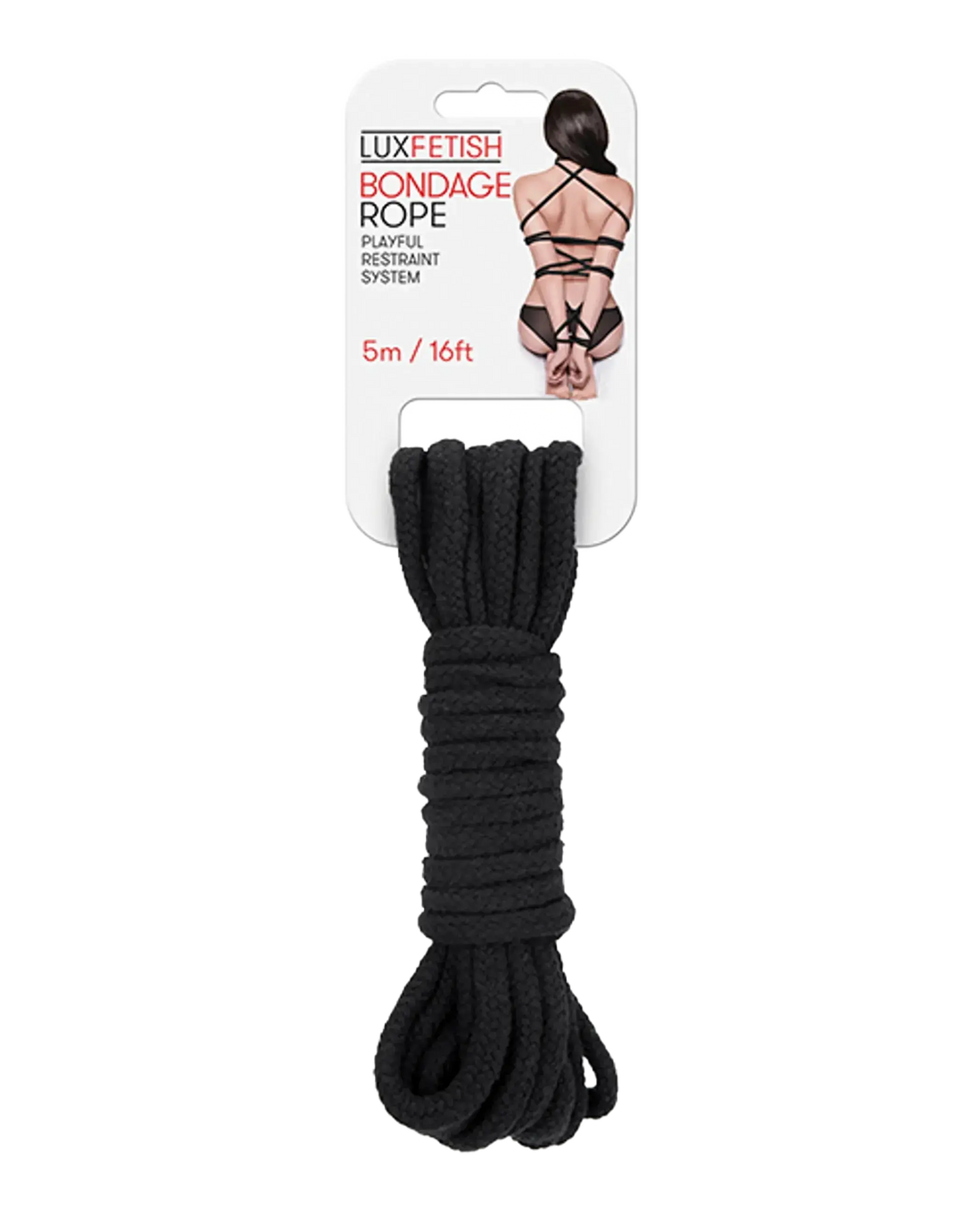 LUX FETISH BONDAGE ROPE 5M BLACK Electric / Hustler Lingerie