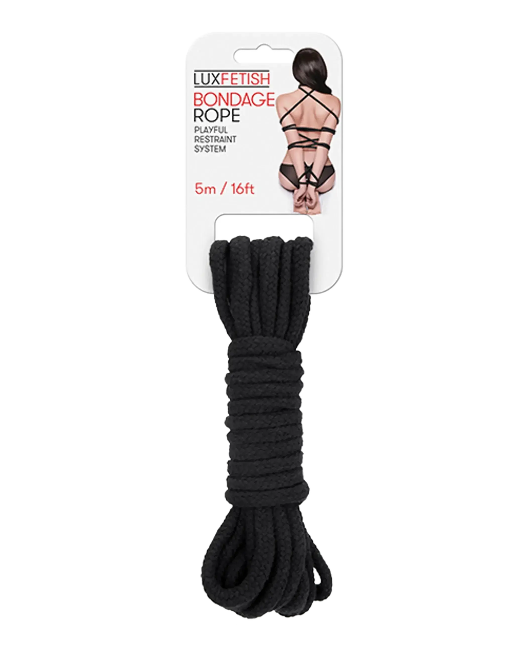 LUX FETISH BONDAGE ROPE 5M BLACK Electric / Hustler Lingerie
