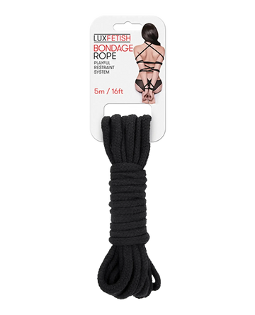 LUX FETISH BONDAGE ROPE 5M BLACK Electric / Hustler Lingerie