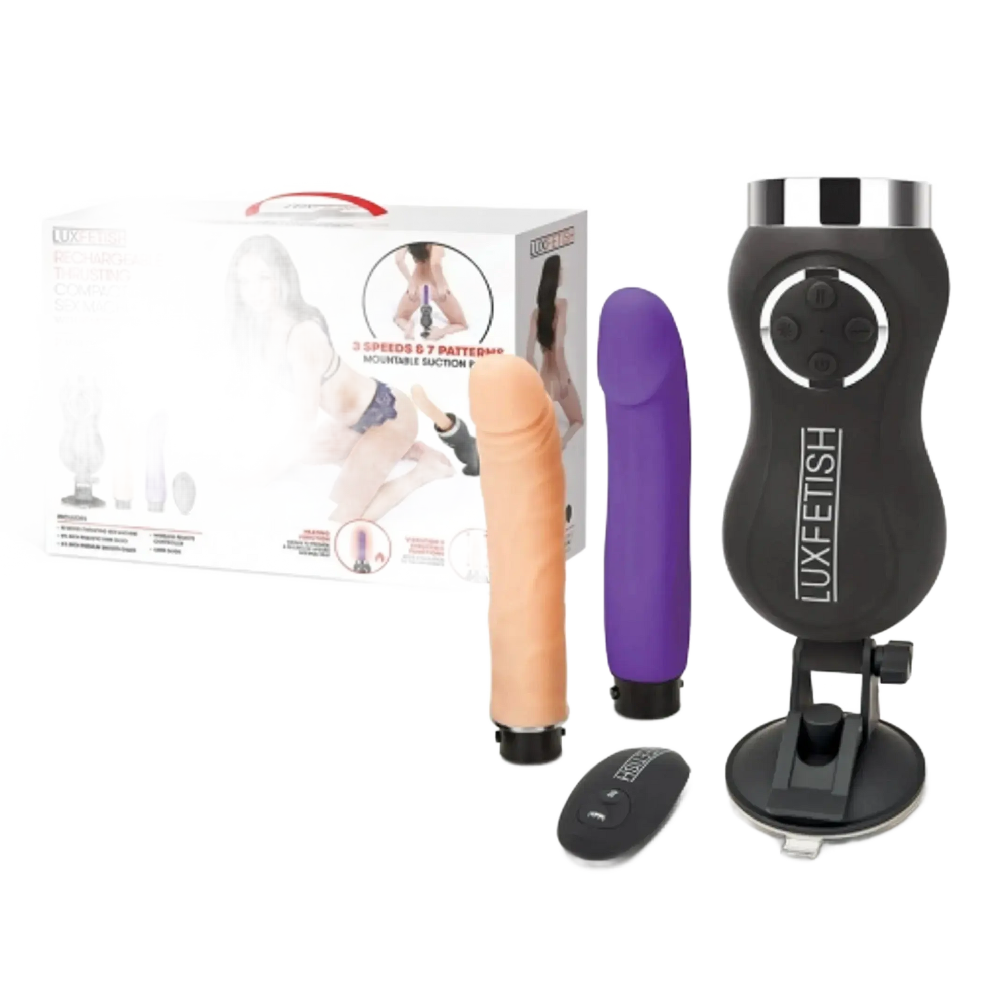 LUX FETISH THRUSTING COMPACT SEX MACHINE W/ REMOTE Electric / Hustler Lingerie