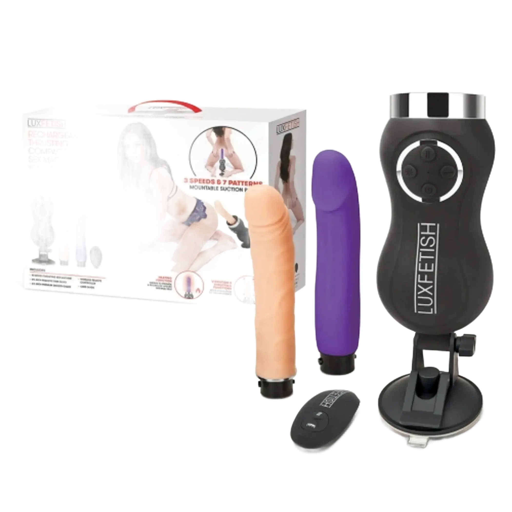 LUX FETISH THRUSTING COMPACT SEX MACHINE W/ REMOTE Electric / Hustler Lingerie