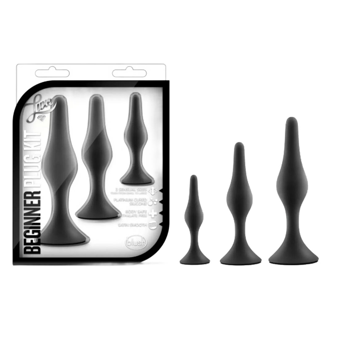 LUXE BEGINNER PLUG KIT BLACK Blush Novelties