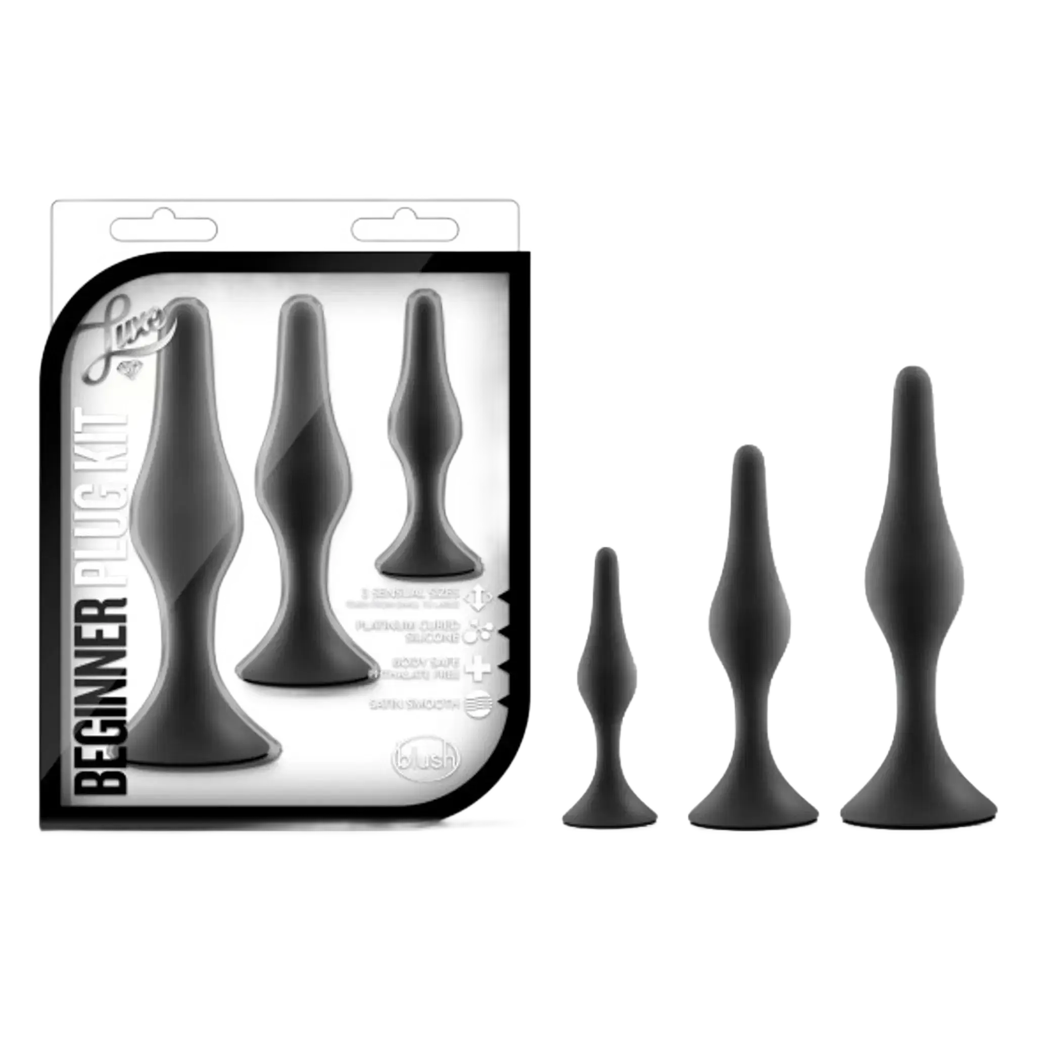 LUXE BEGINNER PLUG KIT BLACK Blush Novelties