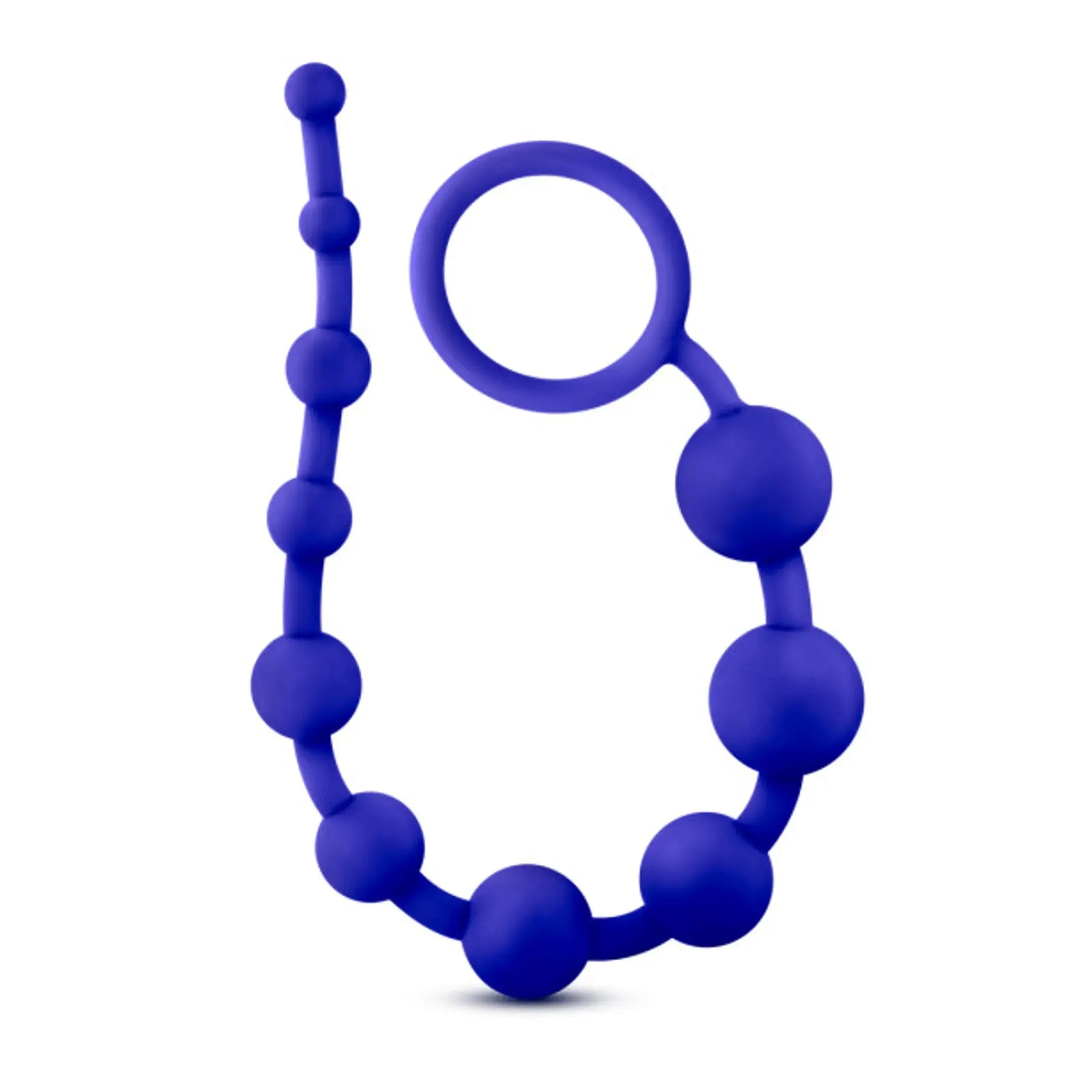 Luxe Silicone 10 Beads Indigo Blue Blush Novelties