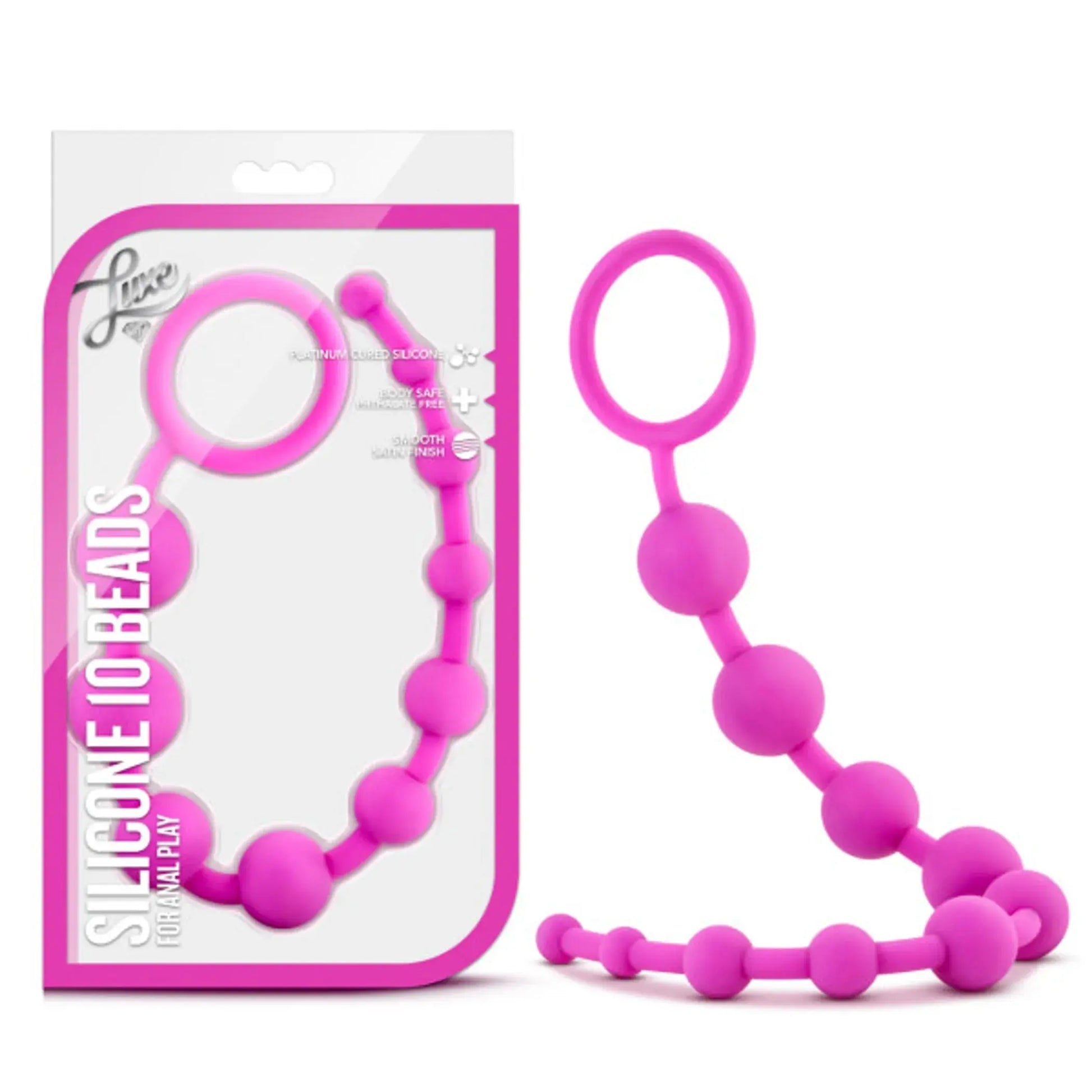Luxe Silicone 10 Beads Pink Blush Novelties