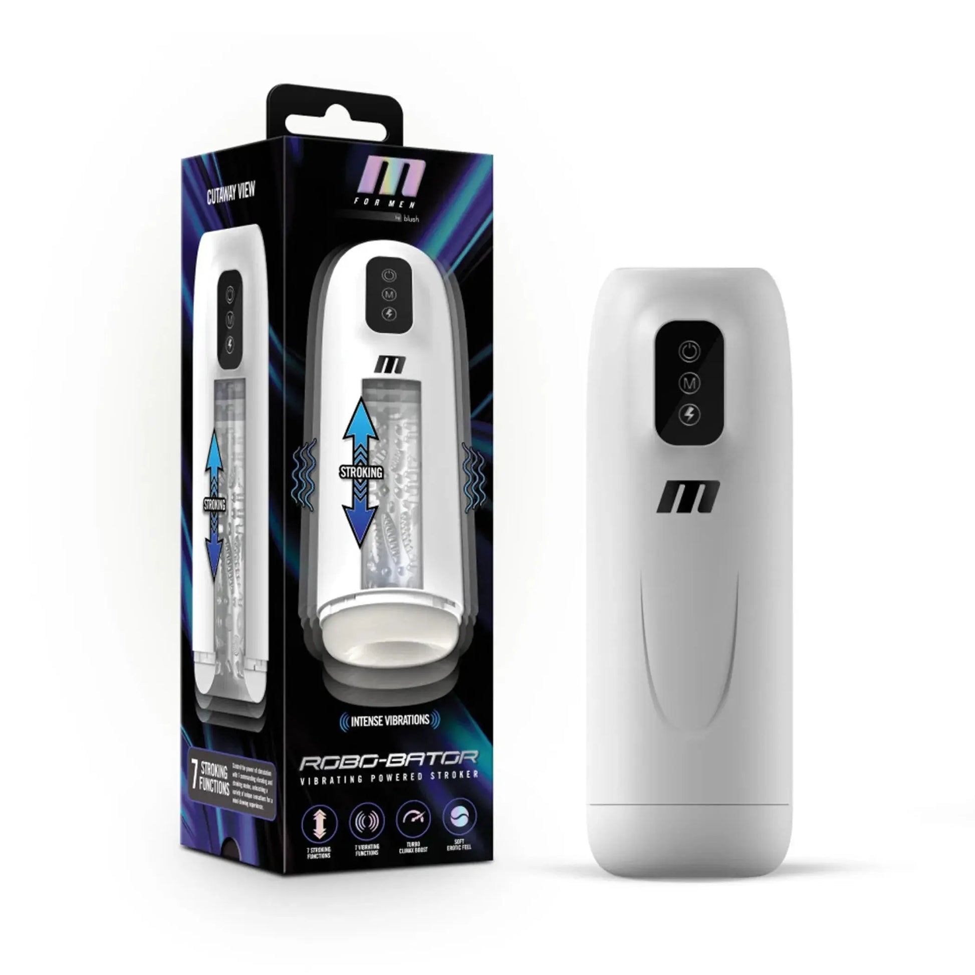M FOR MEN ROBO-BATOR WHITE Blush Novelties