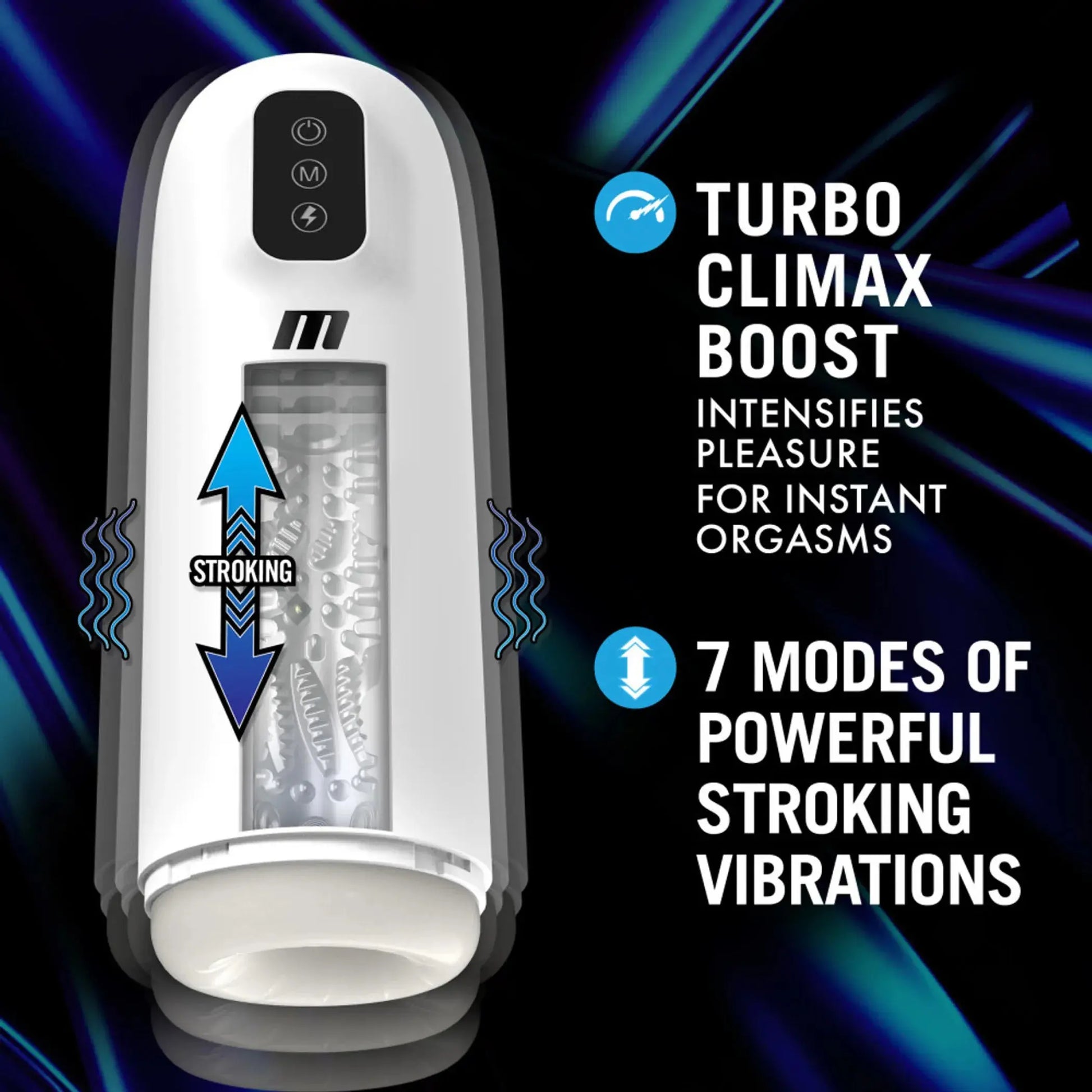 M FOR MEN ROBO-BATOR WHITE Blush Novelties