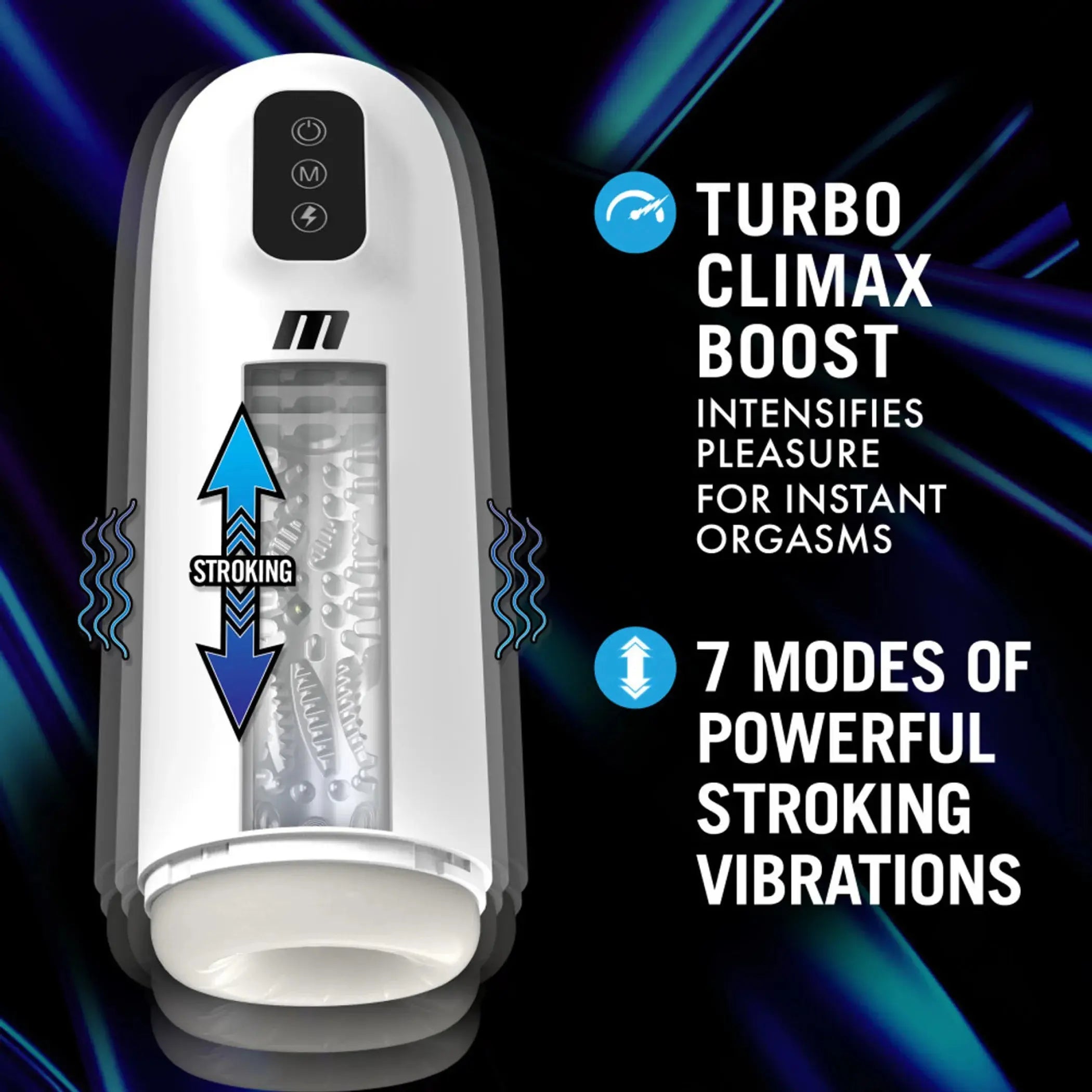 M FOR MEN ROBO-BATOR WHITE Blush Novelties