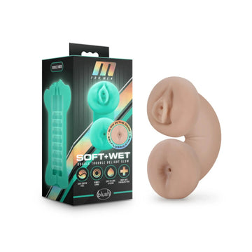 M FOR MEN SOFT & WET DOUBLE TROUBLE GLOW IN THE DARK VANILLA Blush Novelties