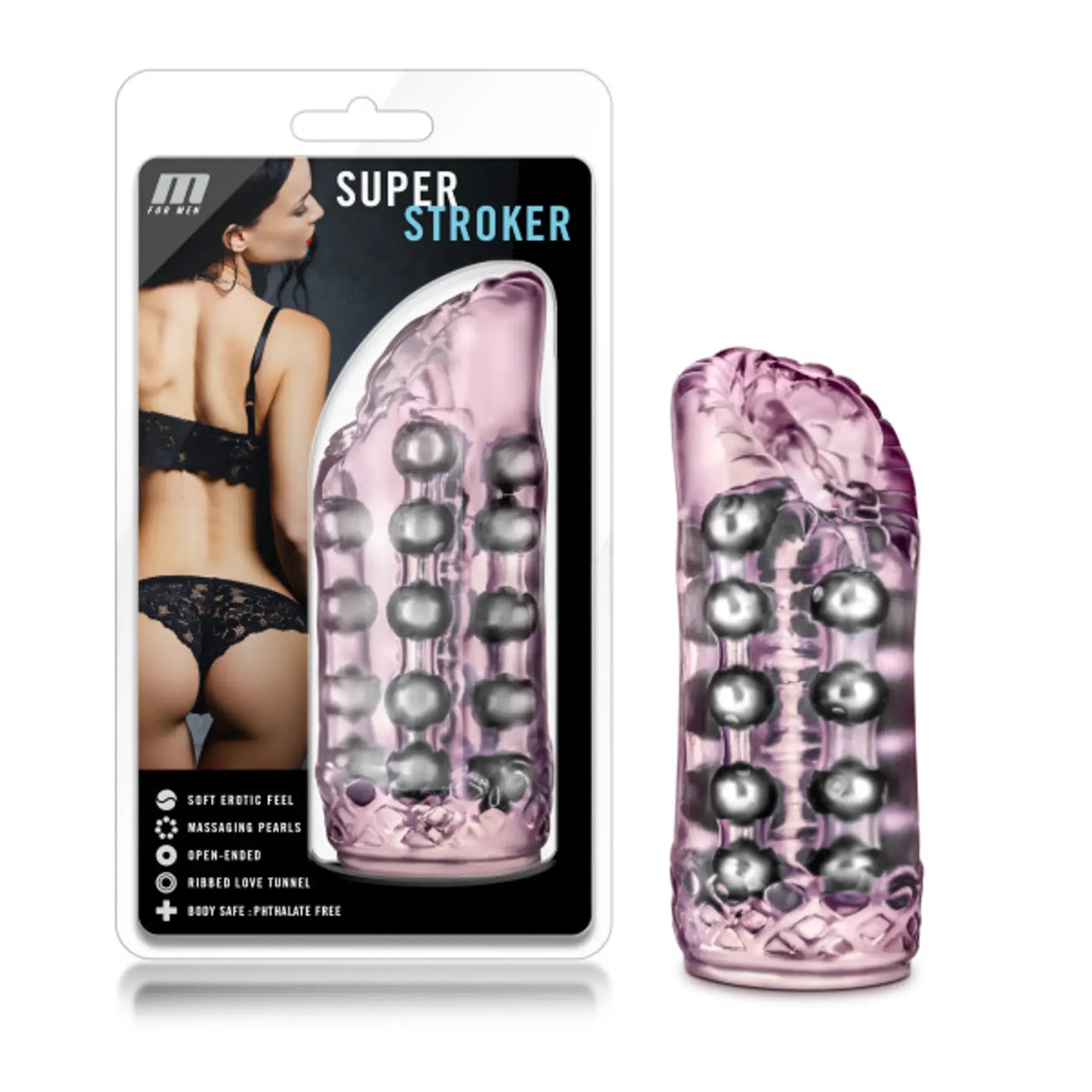 M FOR MEN SUPER STROKER PINK Blush Novelties